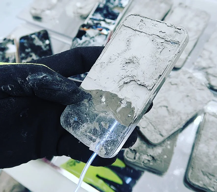 Crushed Cement, Resin Iphones | James Moore Studio | Brooklyn, NY