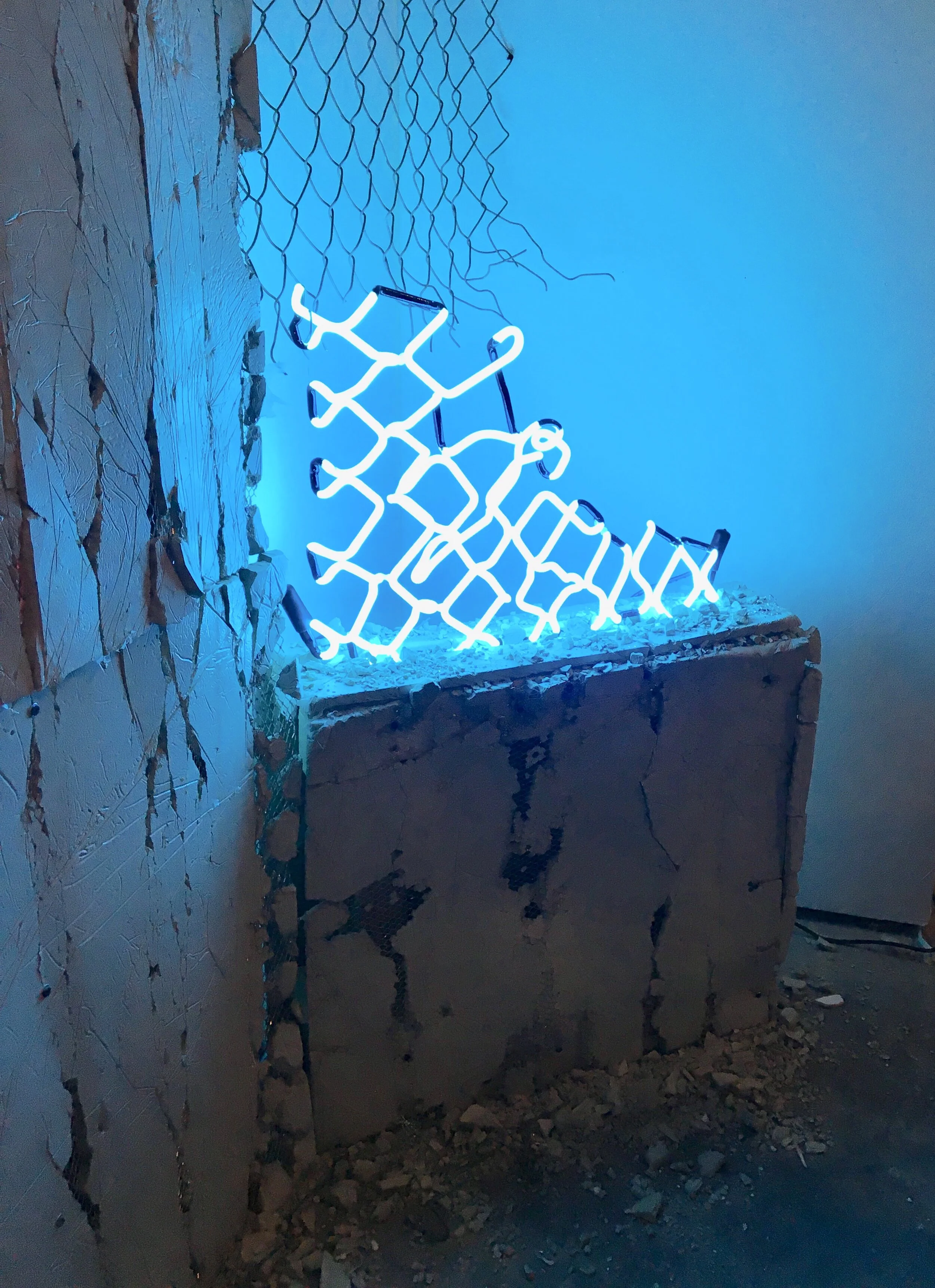 Neon , Cement Installation | SPRING/BREAK Art Show 2019
