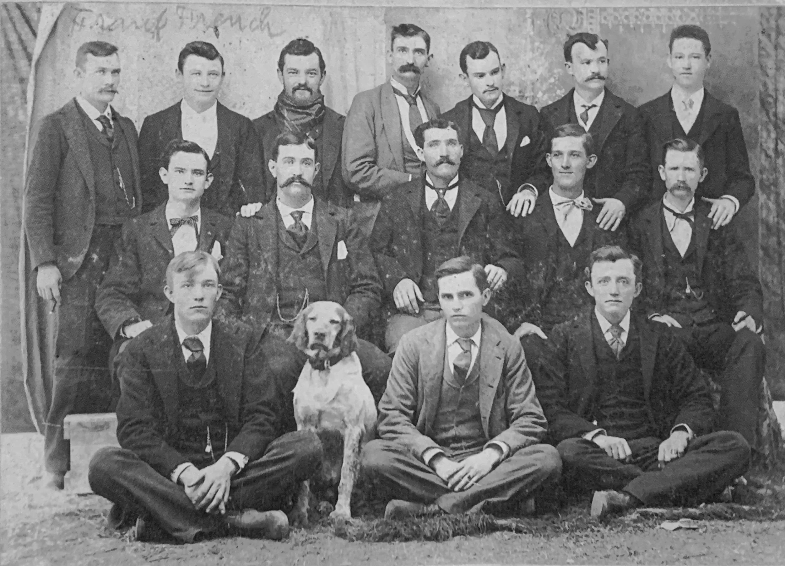 Tulsa’s leading businessmen. A place for young men. The dog’s name was Tramp. (Courtesy of Tulsa Historical Society &amp; Museum)