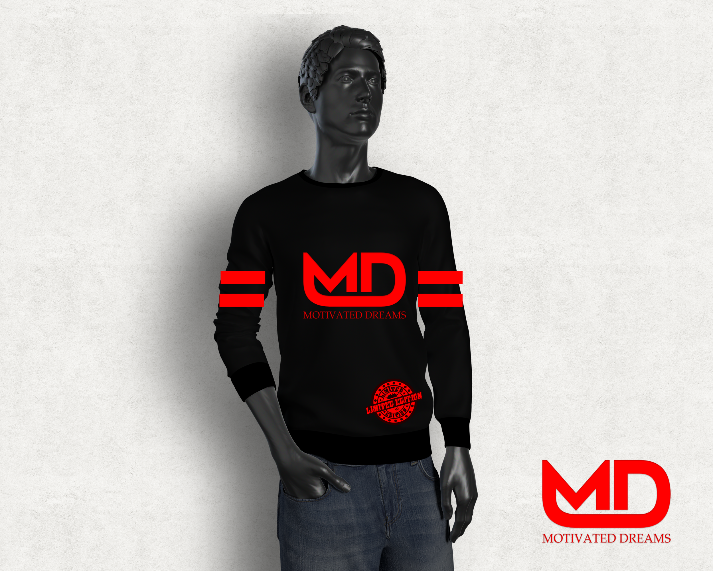 MD MANQUIN BLACK CREWNECK RED LOGO BLACK MODEL .png