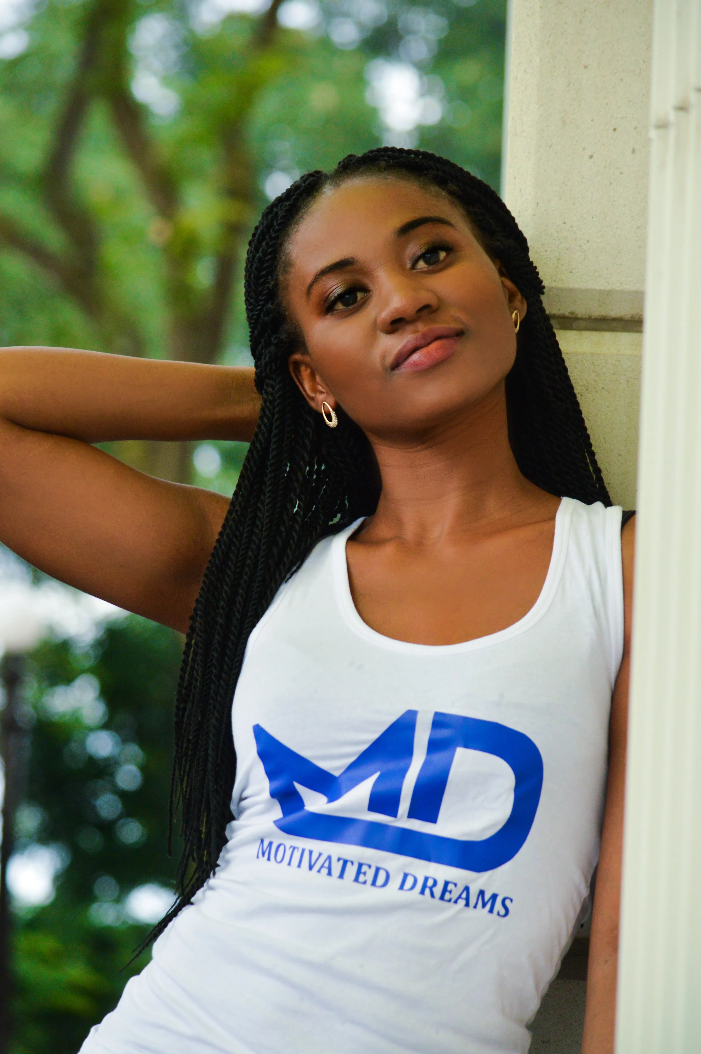MOTIVATED DREAMS TANK TOPS - WHITE