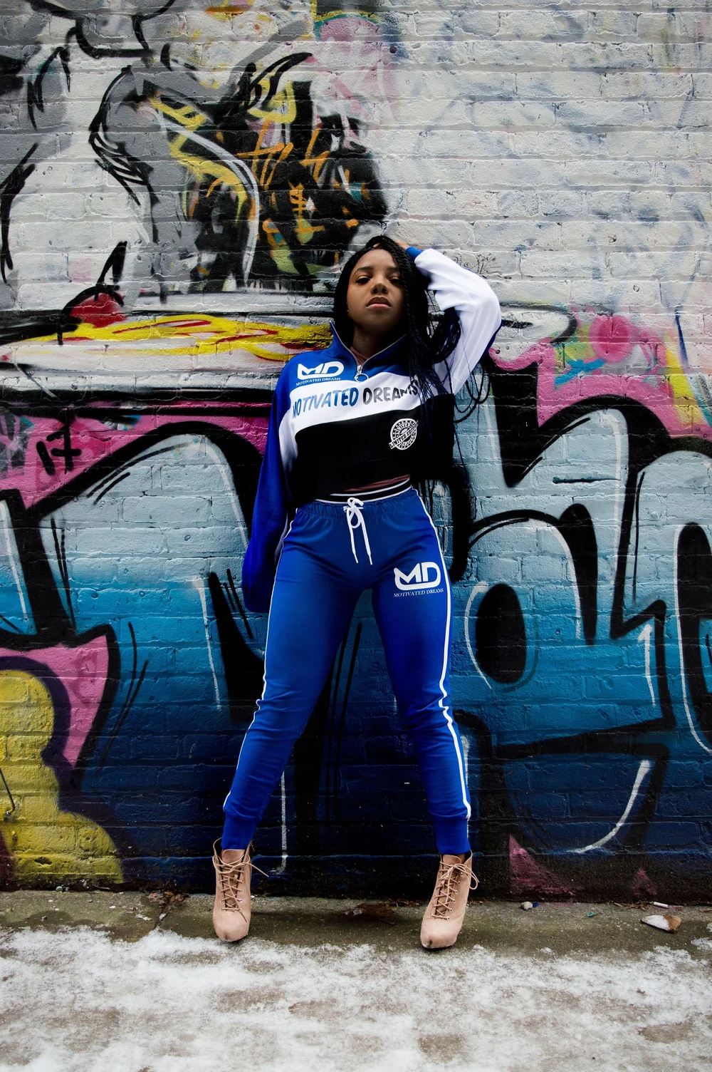 half zip sweatshirt and leggings set