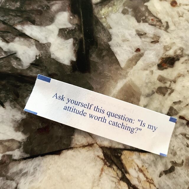 Friday I agreed to one last meal out before soupapalooza started in my kitchen. The boys picked Chinese. And the universe had this little nugget waiting for me. Important reminder when plans are suddenly changed, tensions are high from being coupled 