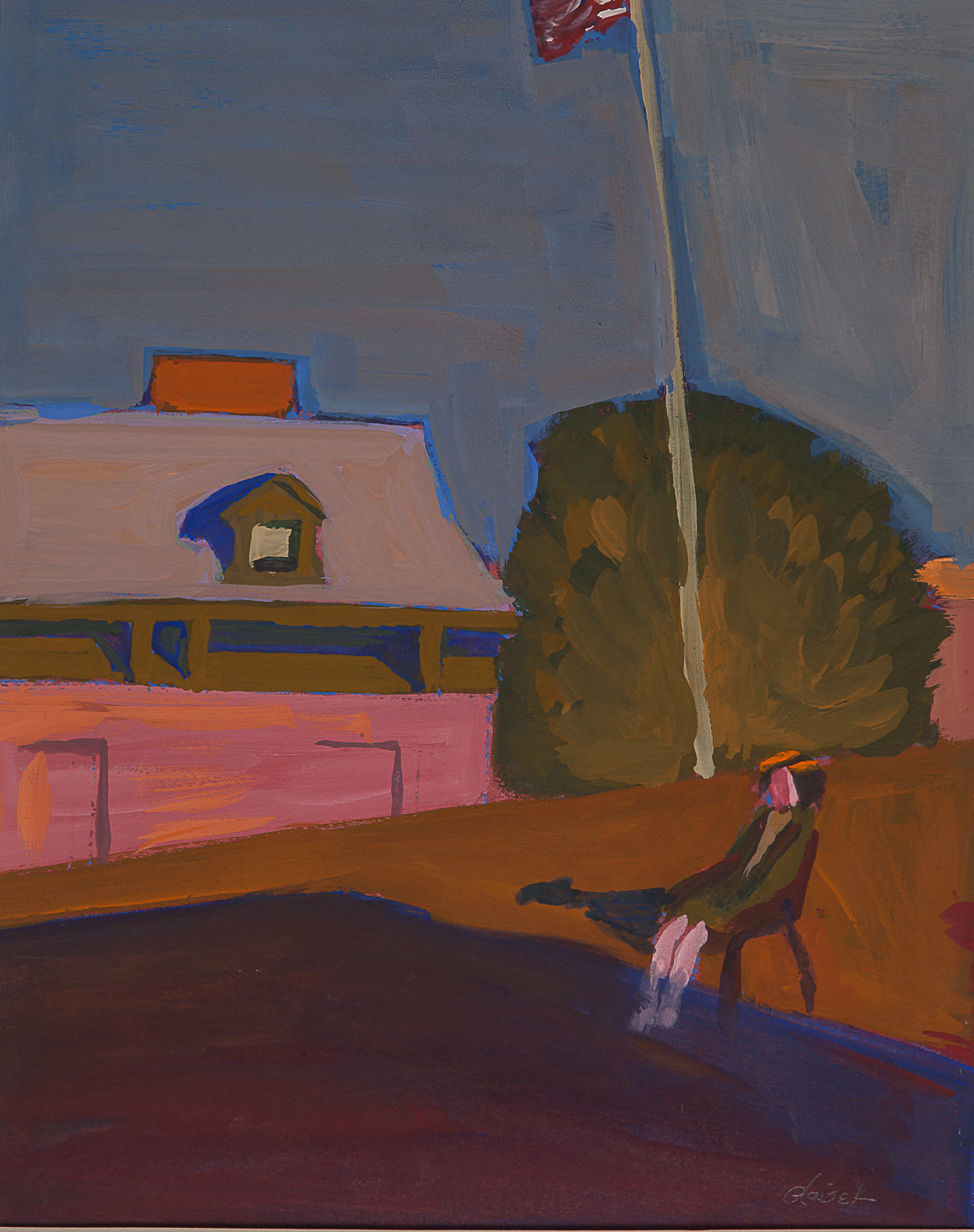 Mrs. Nakayama on Roof