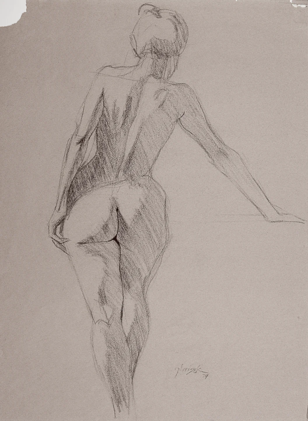 08 Standing Female Nude Back