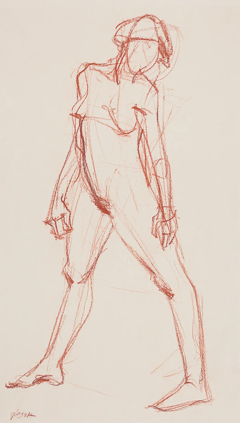 21 Standing Female Nude