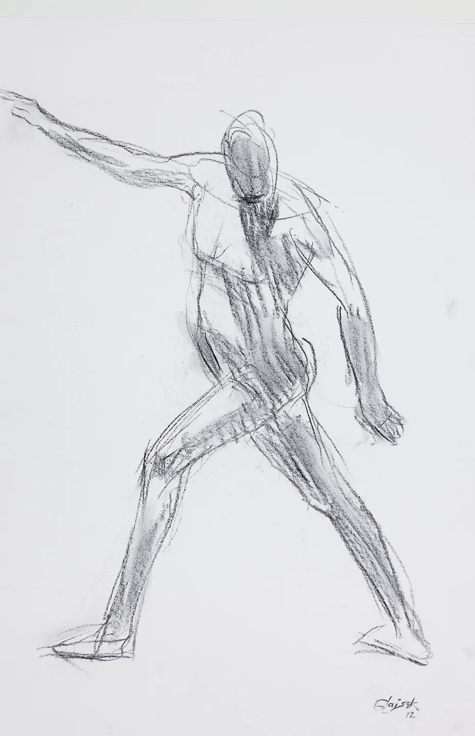 26 Striding Male Nude