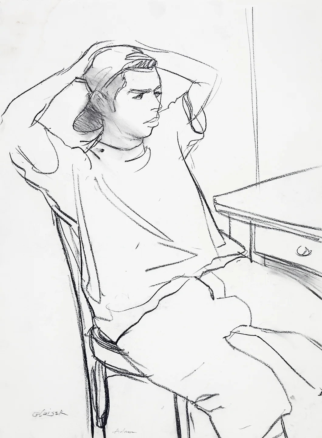 49 Adam Saul Arms Behind Head (Contour)
