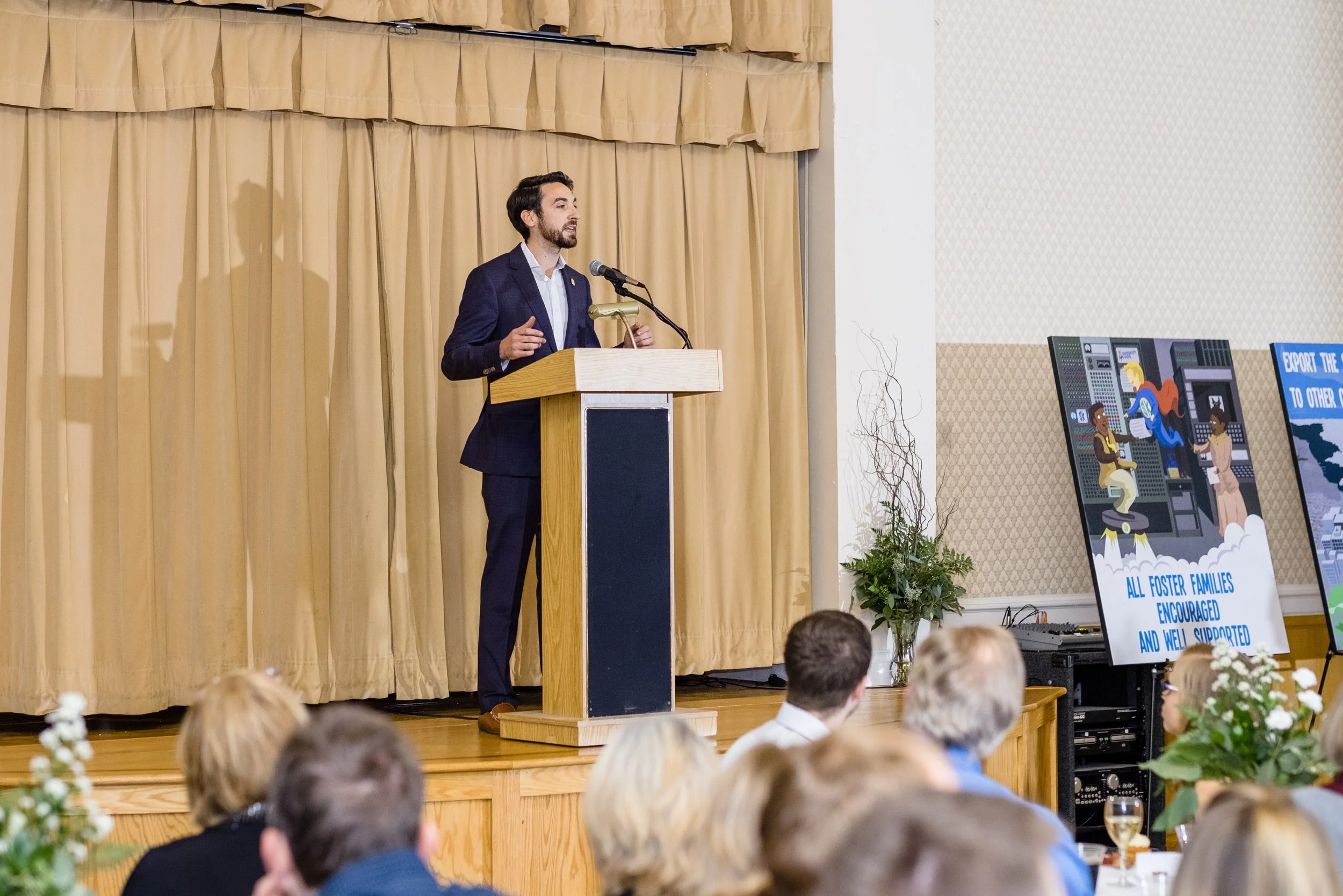 Skookum Kids Founder and Executive Director Ray Deck, speaks at Skookum's first fundraiser on Friday, Nov. 10, 2017 at the Majestic Ballroom in Bellingham, Washington. (Photo by Anthony Fiorillo). Over 200 people attended the event and Skookum raised $28,000 that night.