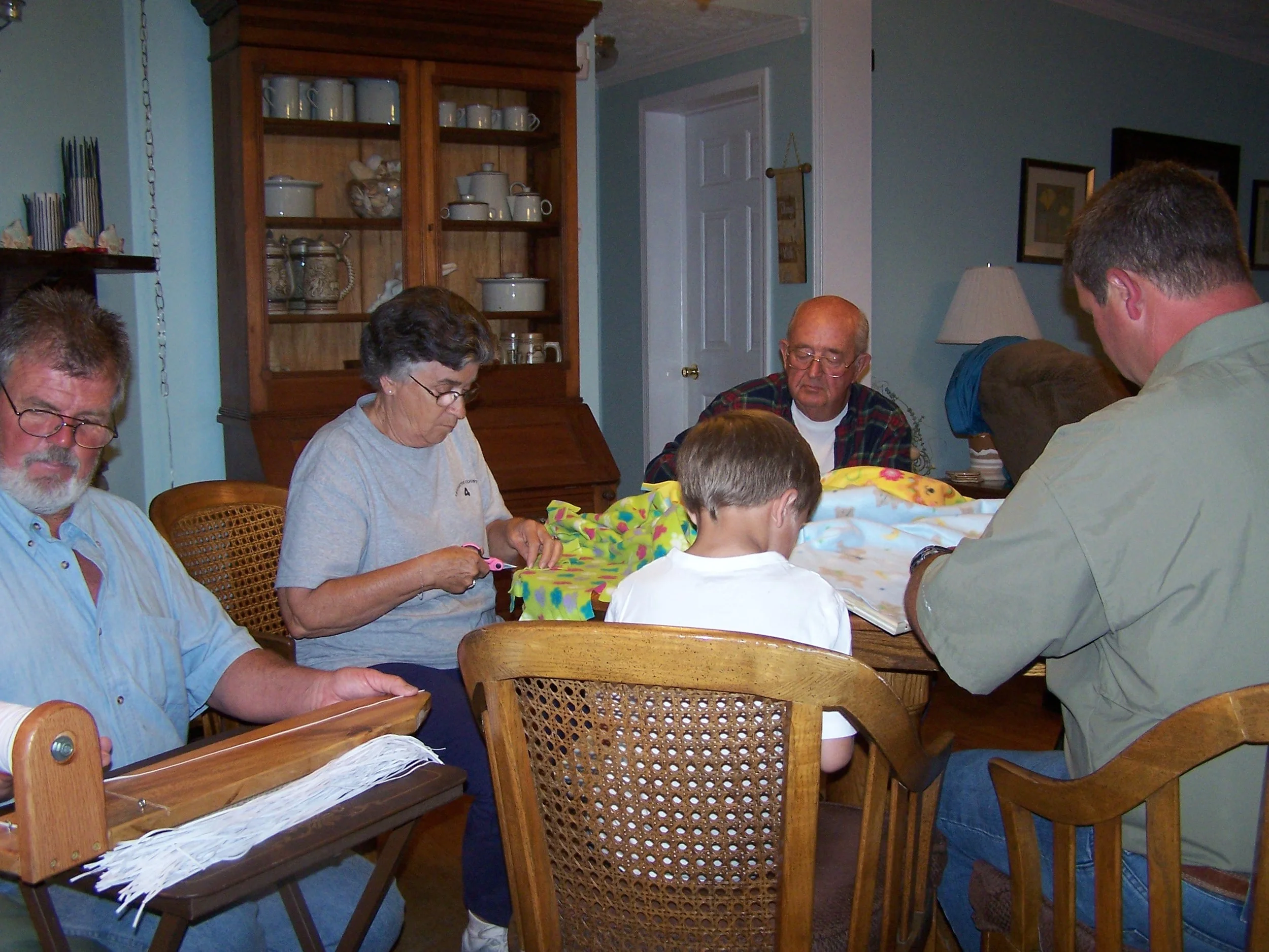 Volunteers hard at work