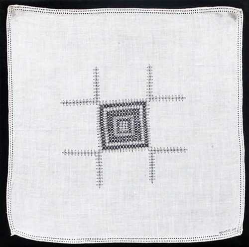ink on fabric 12"x12"x1" 2013