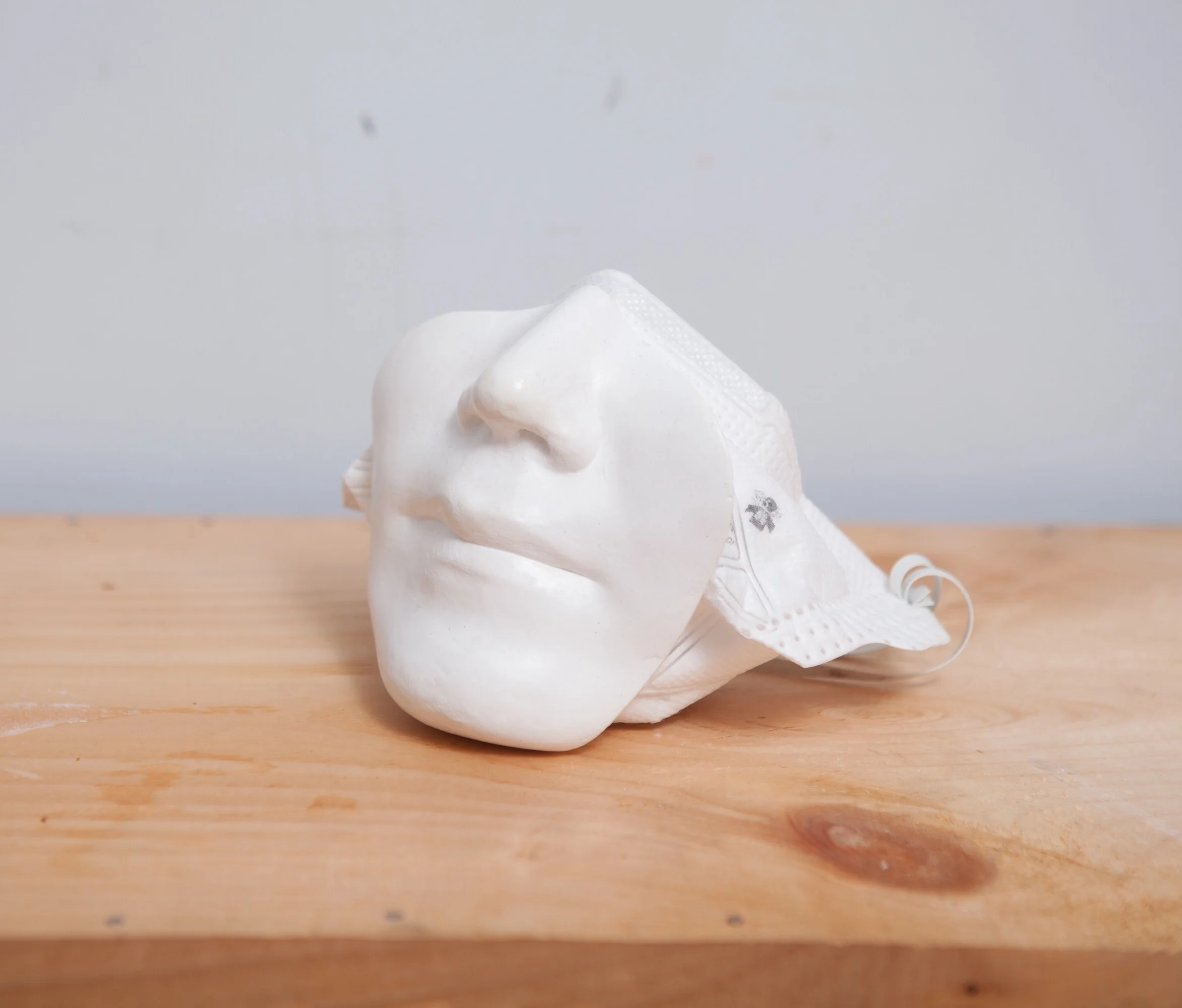 acrylic paint on plaster, mask W6"xH5"xD6" 2015