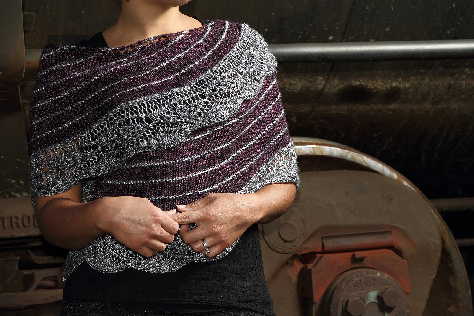 xenia-striped-shawl-knitting-pattern-two-colors-wrapped-detail.jpg