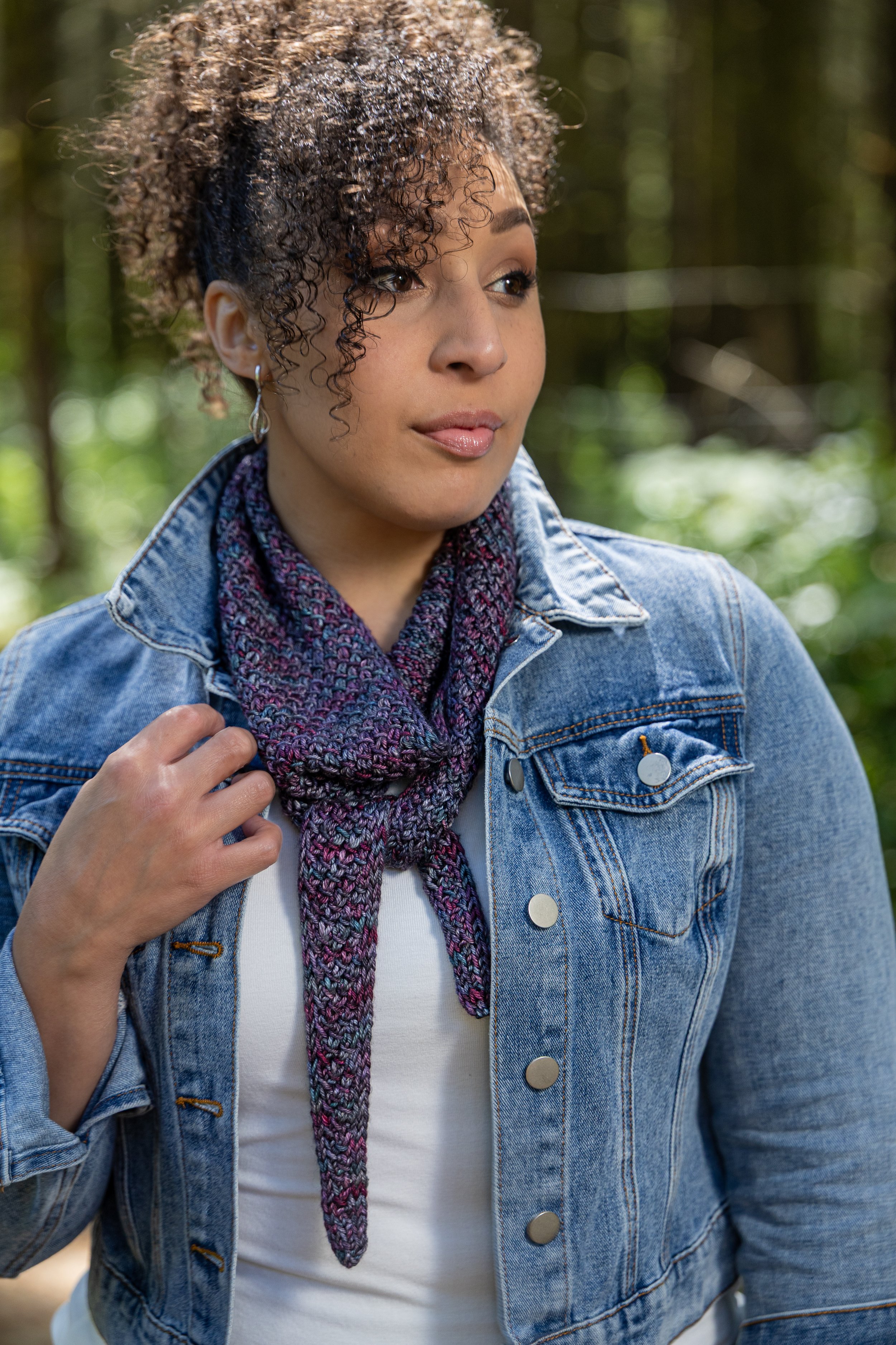 The narrow, triangular Tipping Point Scarf—available in three sizes that can be knit to any length depending on the yarn you have—knits up quickly and makes a great last-minute gift. Instant download.