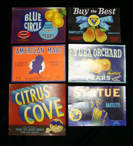 LOT C Each lot of these vintage fruit crate labels are available for $20.