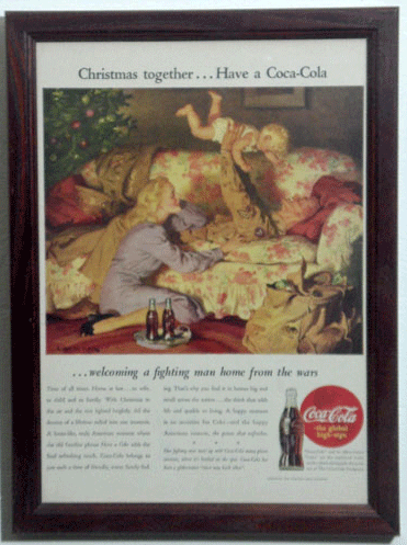 Coca Cola soldier and family #4347