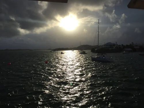 Sunset from 1609 Restaurant in Hamilton, Bermuda