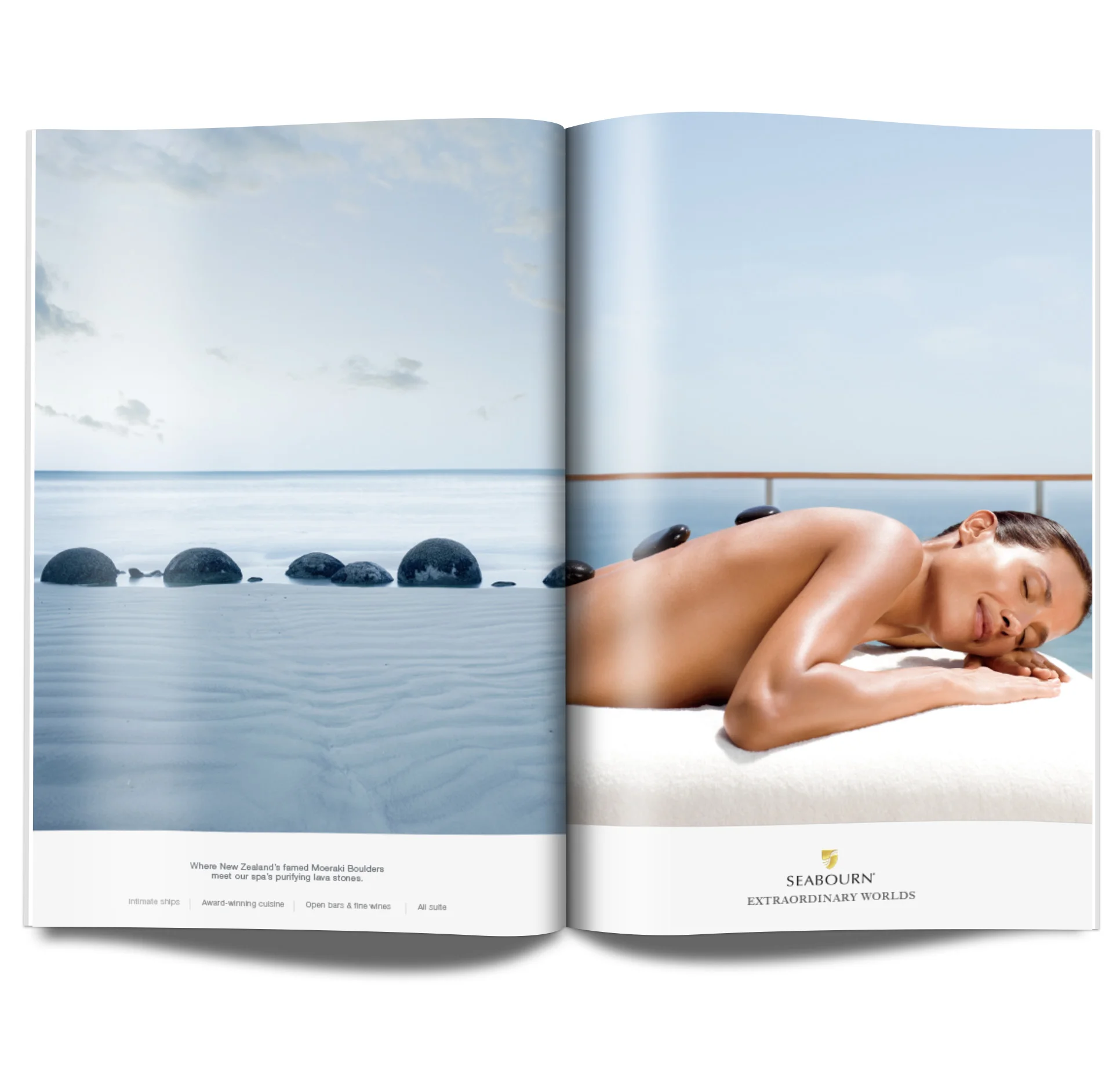 Where New Zealand's famed Moeraki Boulders meets our Spa's purifying lava stones.&nbsp;