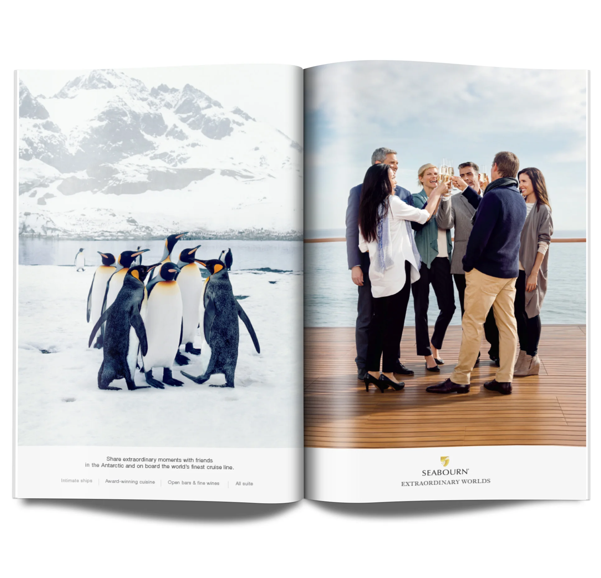 Share extraordinary moments with friends in the Antartic and on board the world's finest cruise line.