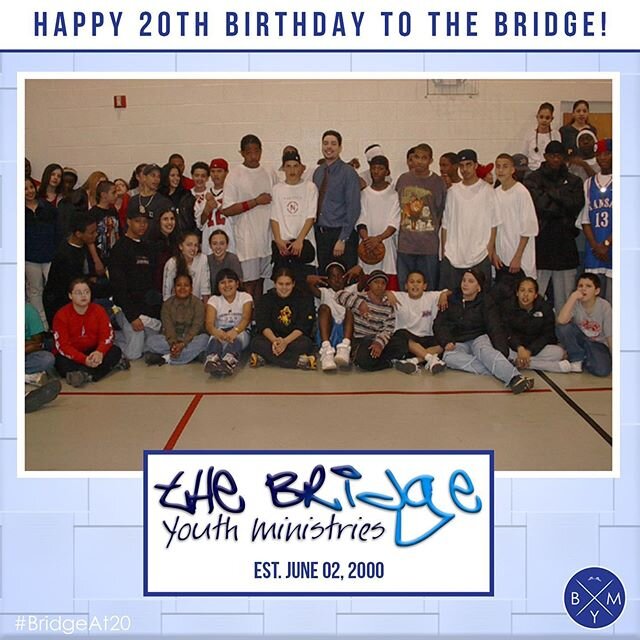 Happy birthday to The Bridge!

Exactly 20 years ago, at 7:30pm on Friday, June 02, 2000, The Bridge first opened its doors. We started small, with just four leaders and eight students, but things started to grow. We opened our second location in 2003