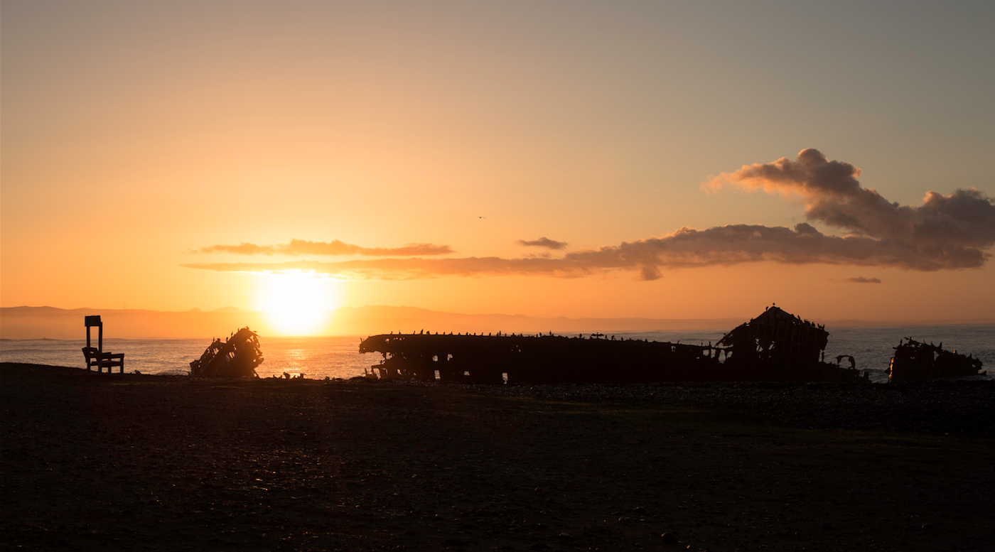 I can't take credit for this one, last morning in Baja sharing the shipwreck view from my first night alone in the Baja. Photo: Renée.