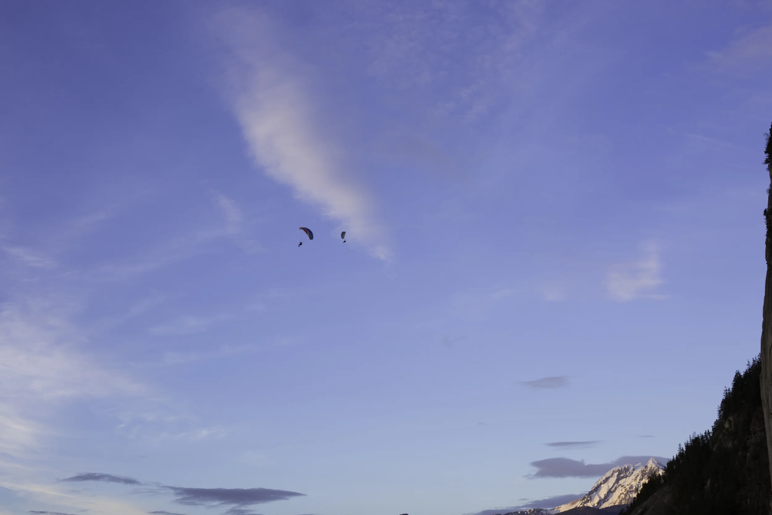 Speed fliers taking to the sunset skies with Atwell and Garibaldi in the background and the chief on the side.