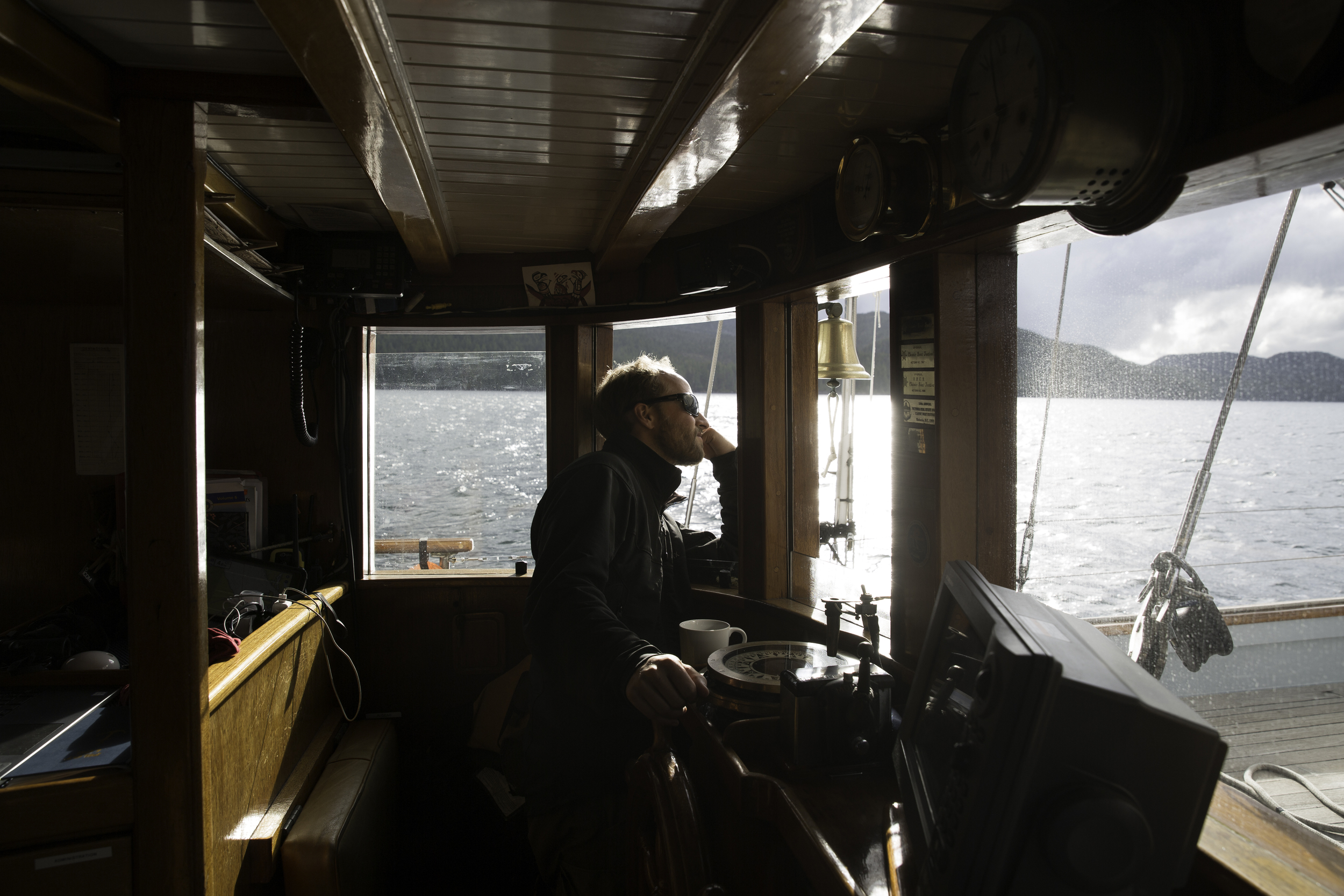 First Mate Joel on watch.