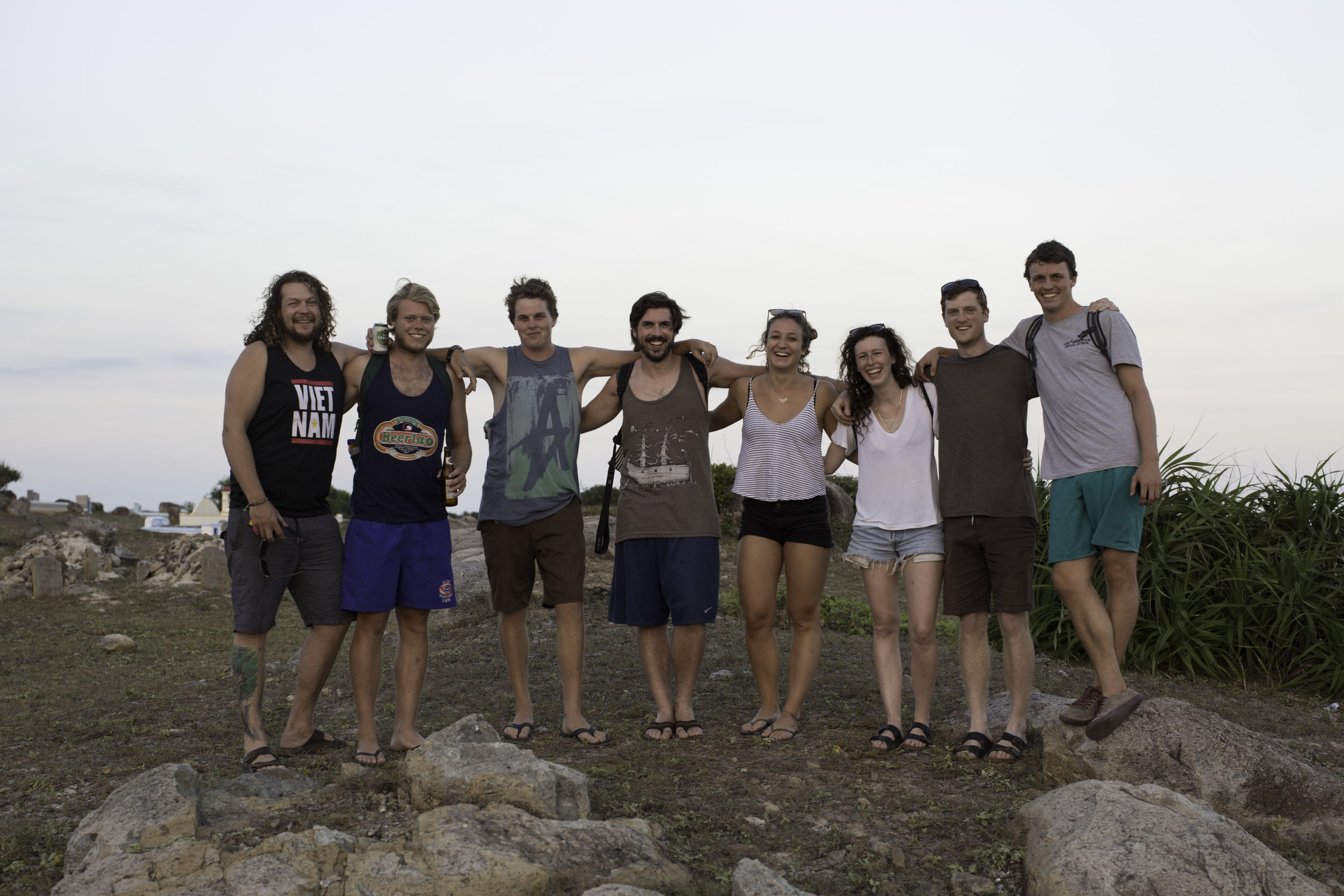 Surprised by a crew of Salt Springers and a German on my birthday -Ben, Kyle, Evan, Stu, Carina, Sallë, Kevan & me