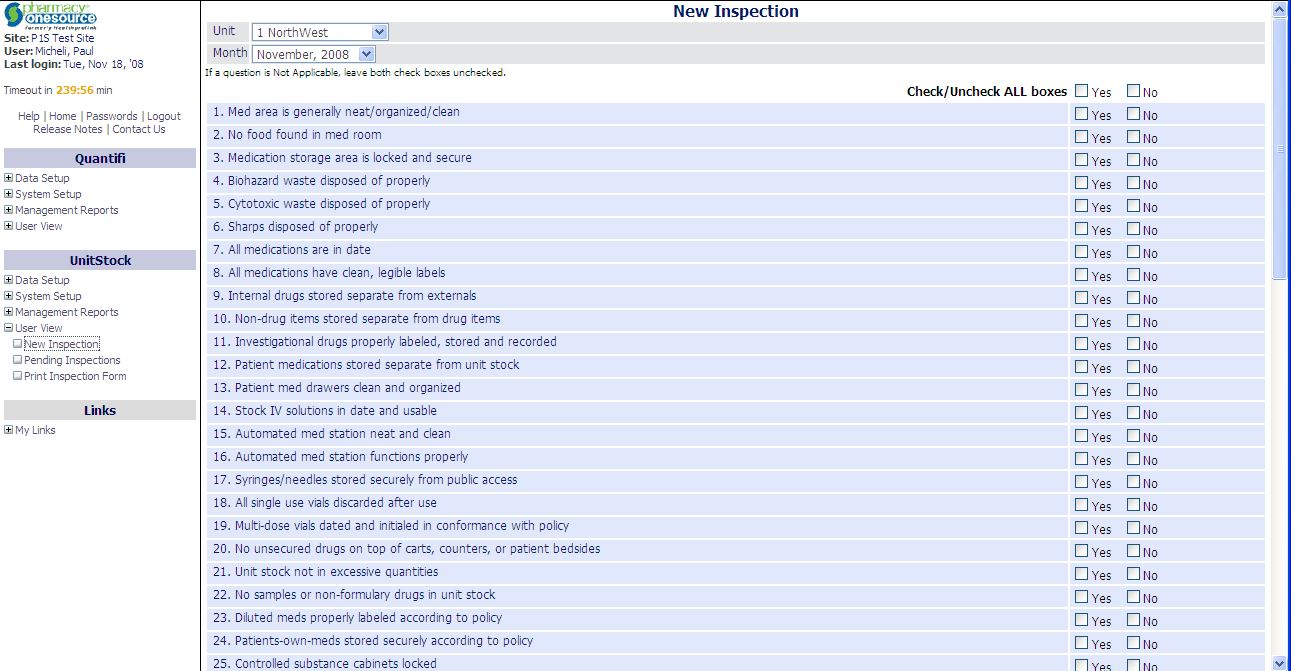 BEFORE: UnitStock Medication Inspection Checklist (click to enlarge)
