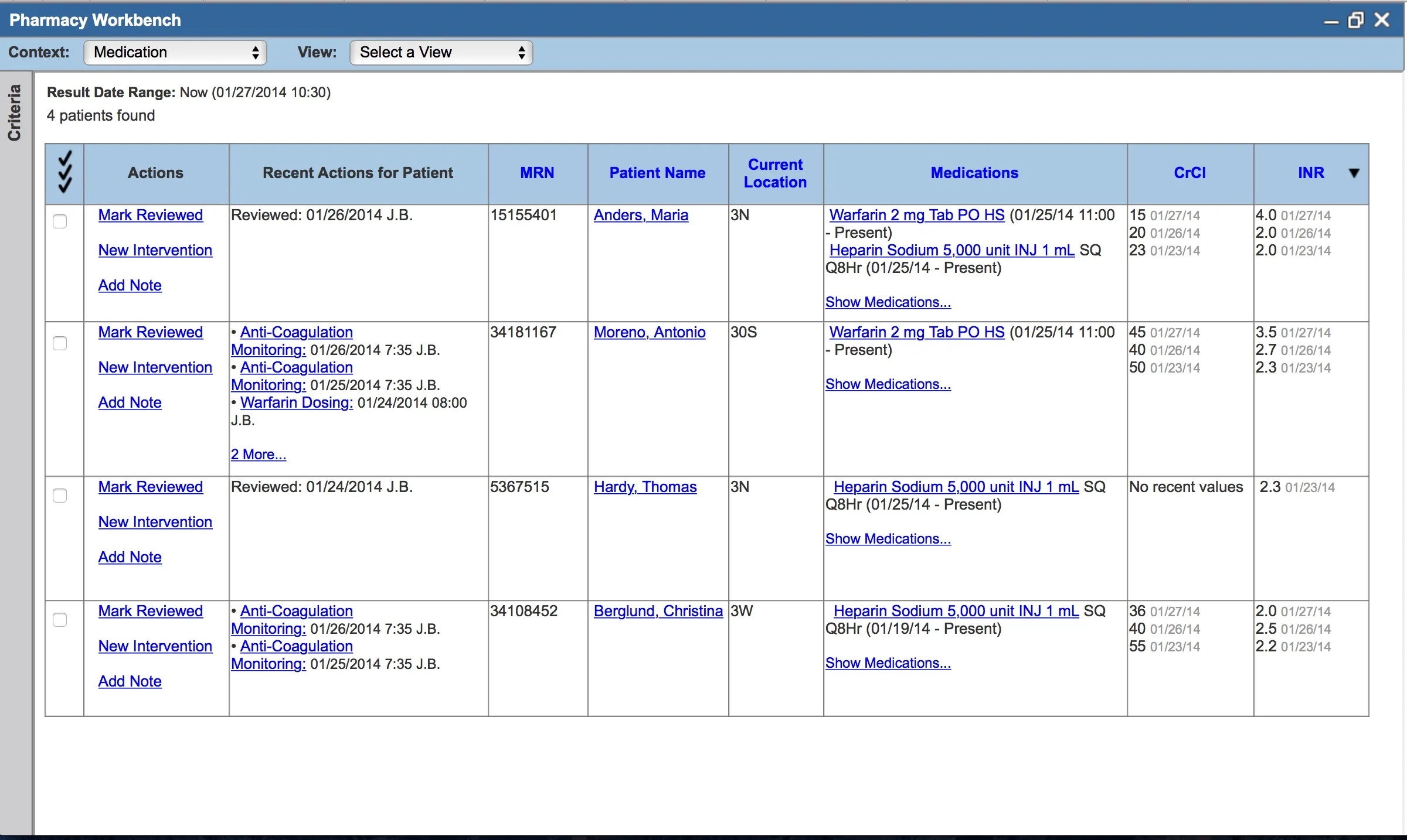 Prioritized list mocked up in Axure.
