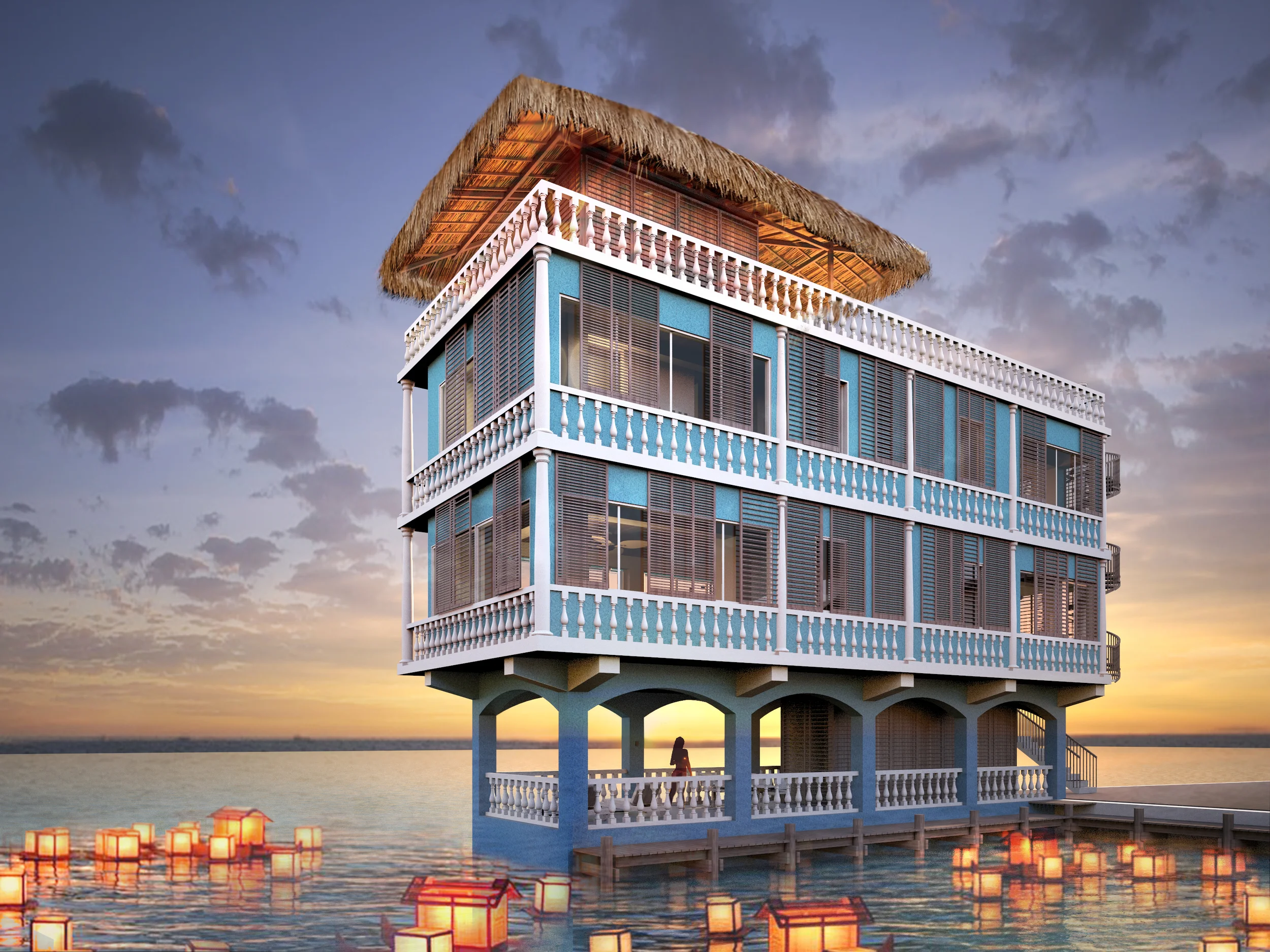 Rendering of future boathouse on Lot 24