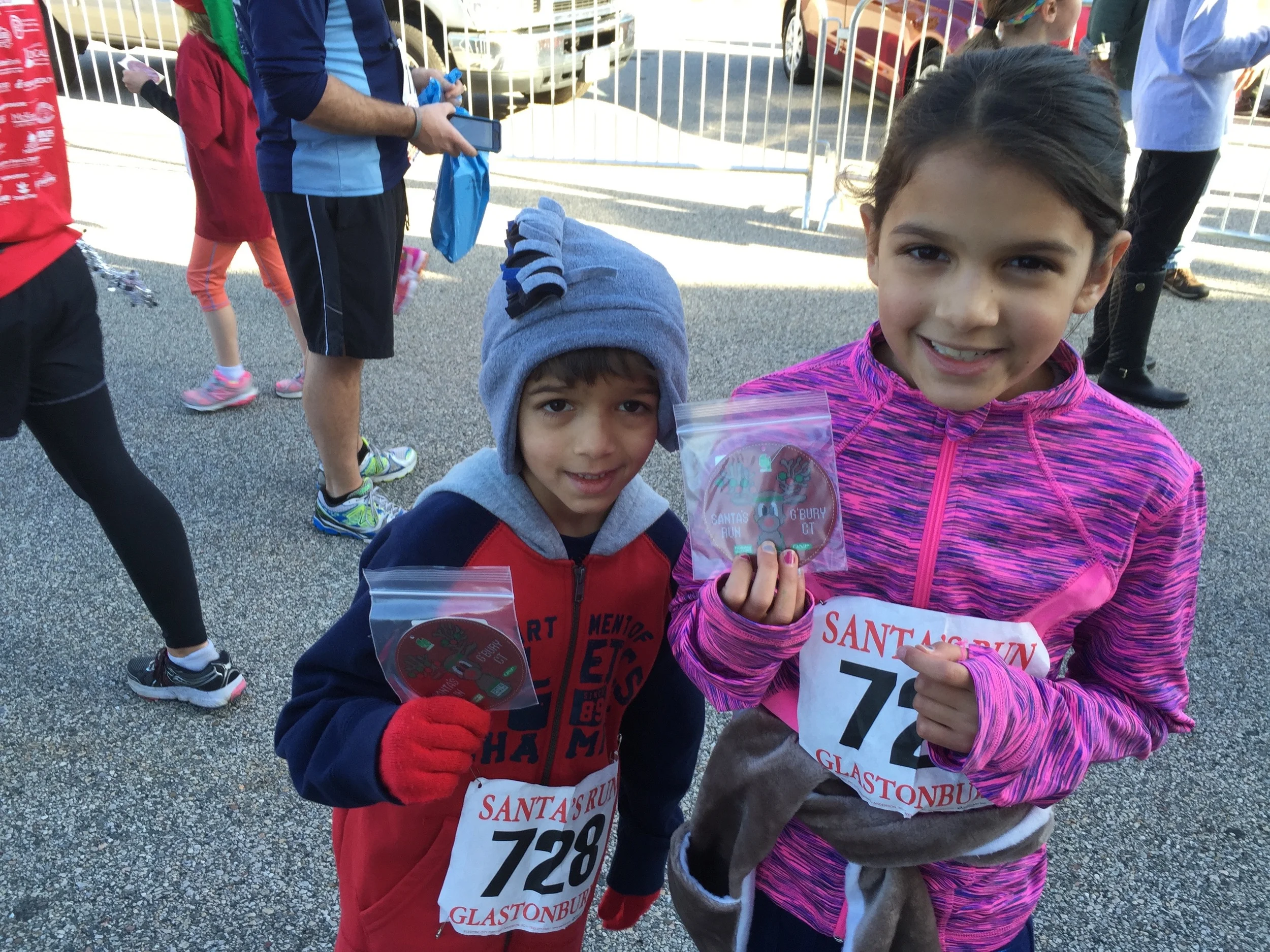 The traditional Santa's Run Christmas tree ornament for the race finishers.