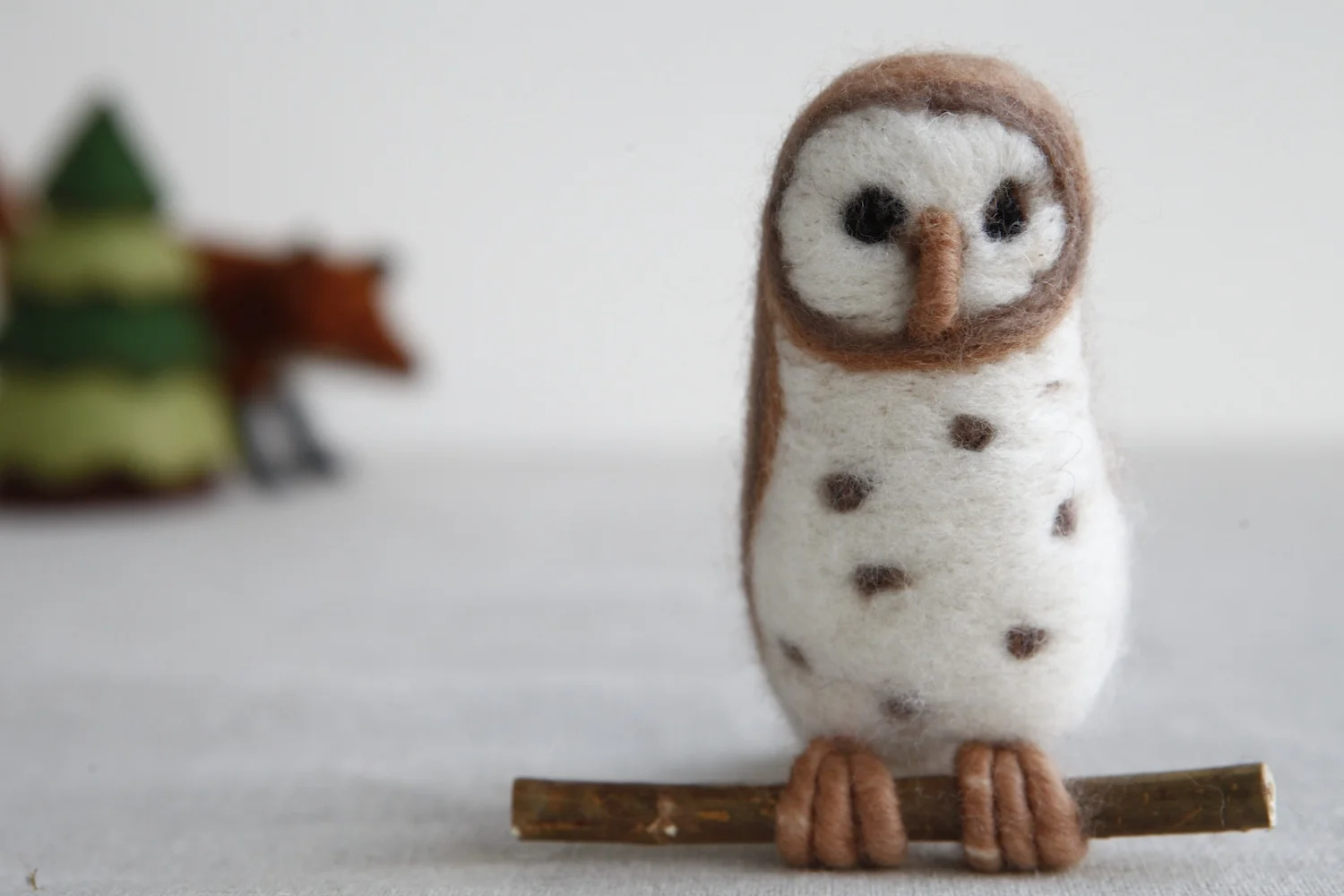 Owl needle felting kit