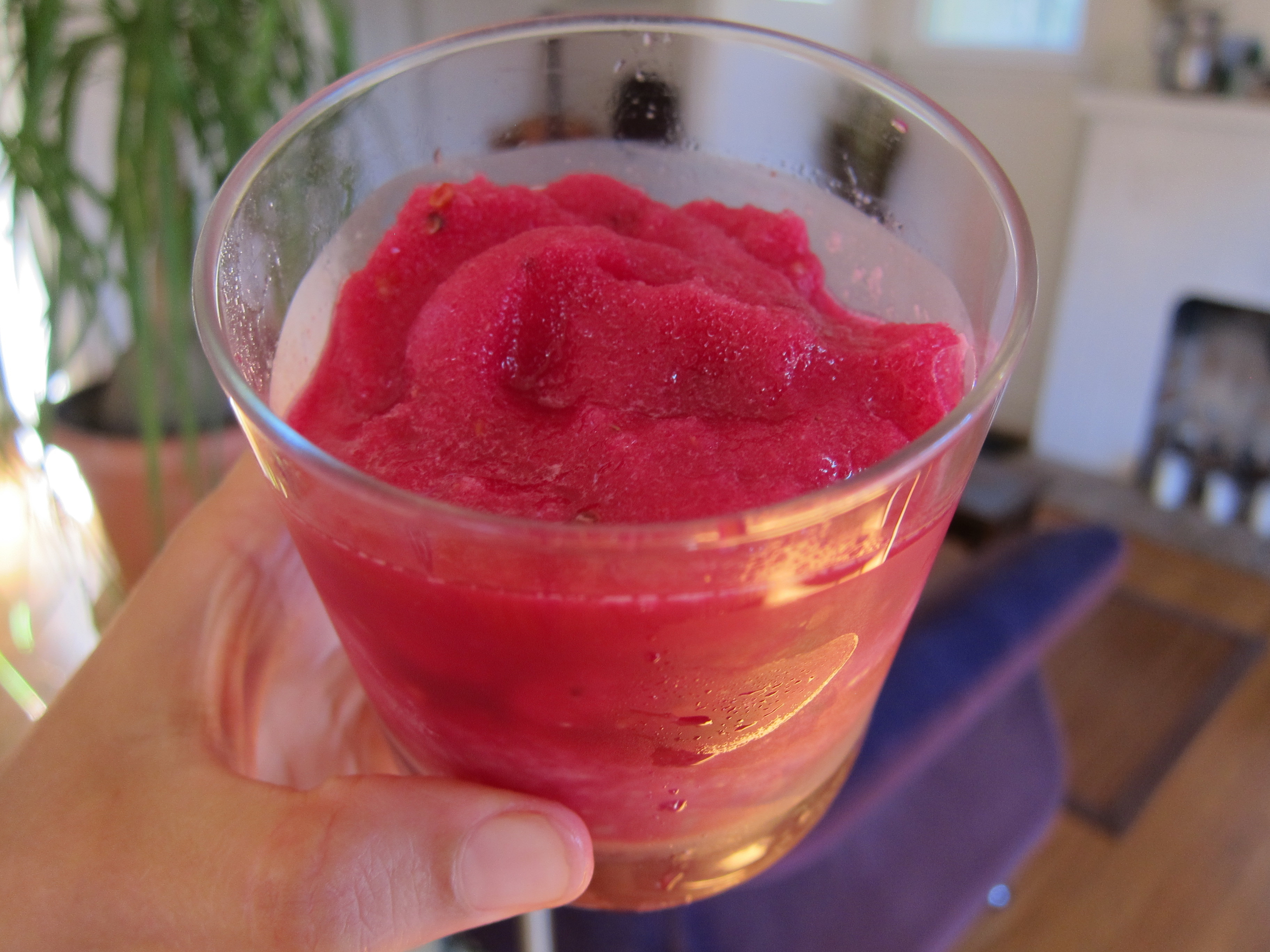 Prickly pear granita: Blend frozen pears with ice and lime. Add black pepper or cayenne for an optional spicky kick.