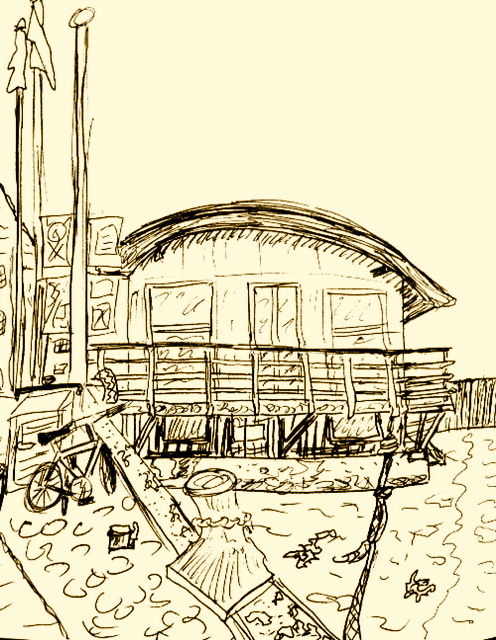 Sketch of Food Lab entrance prior to my first day.