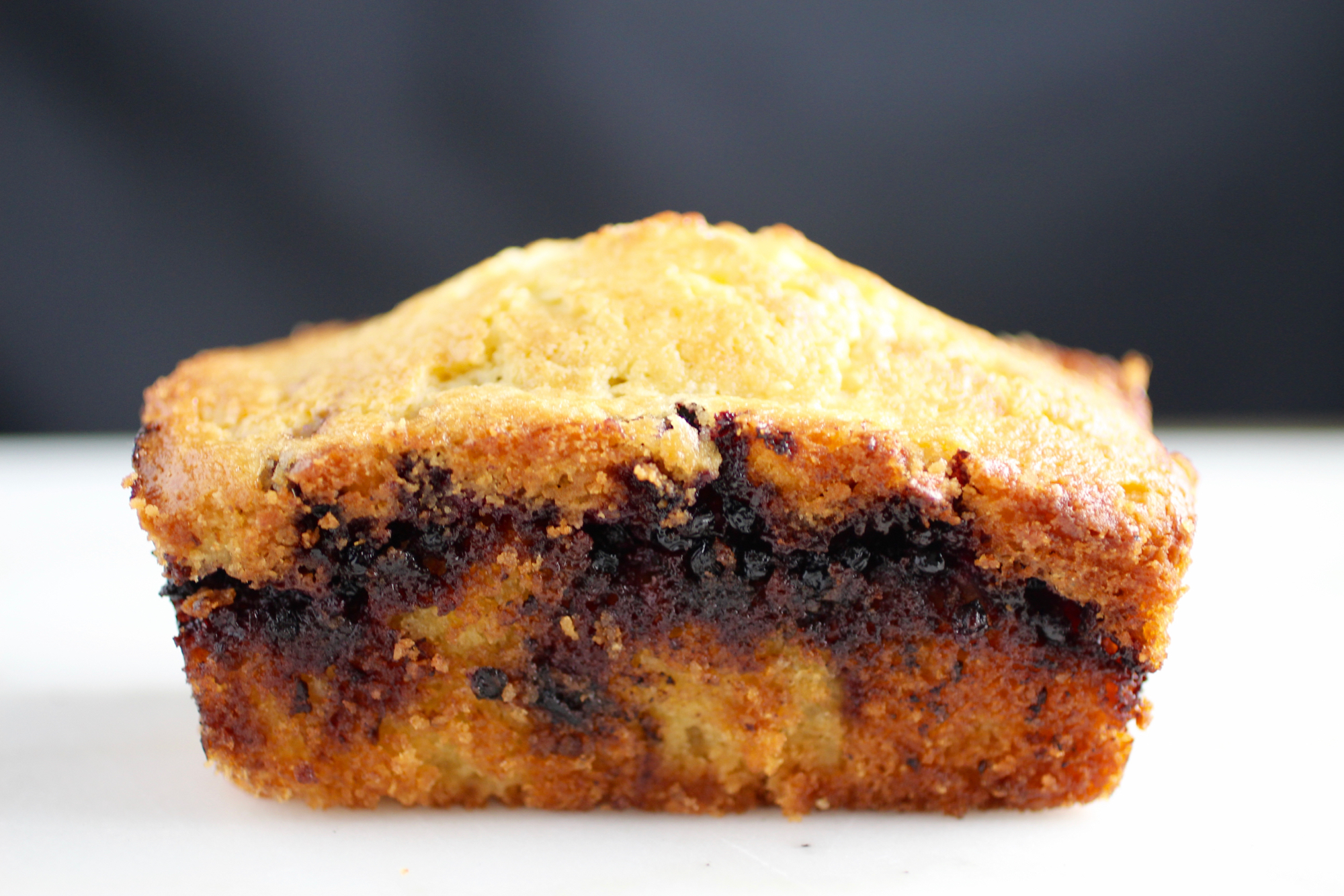 The line of elderberries in this pound cake is delicious as it is visually appealing.