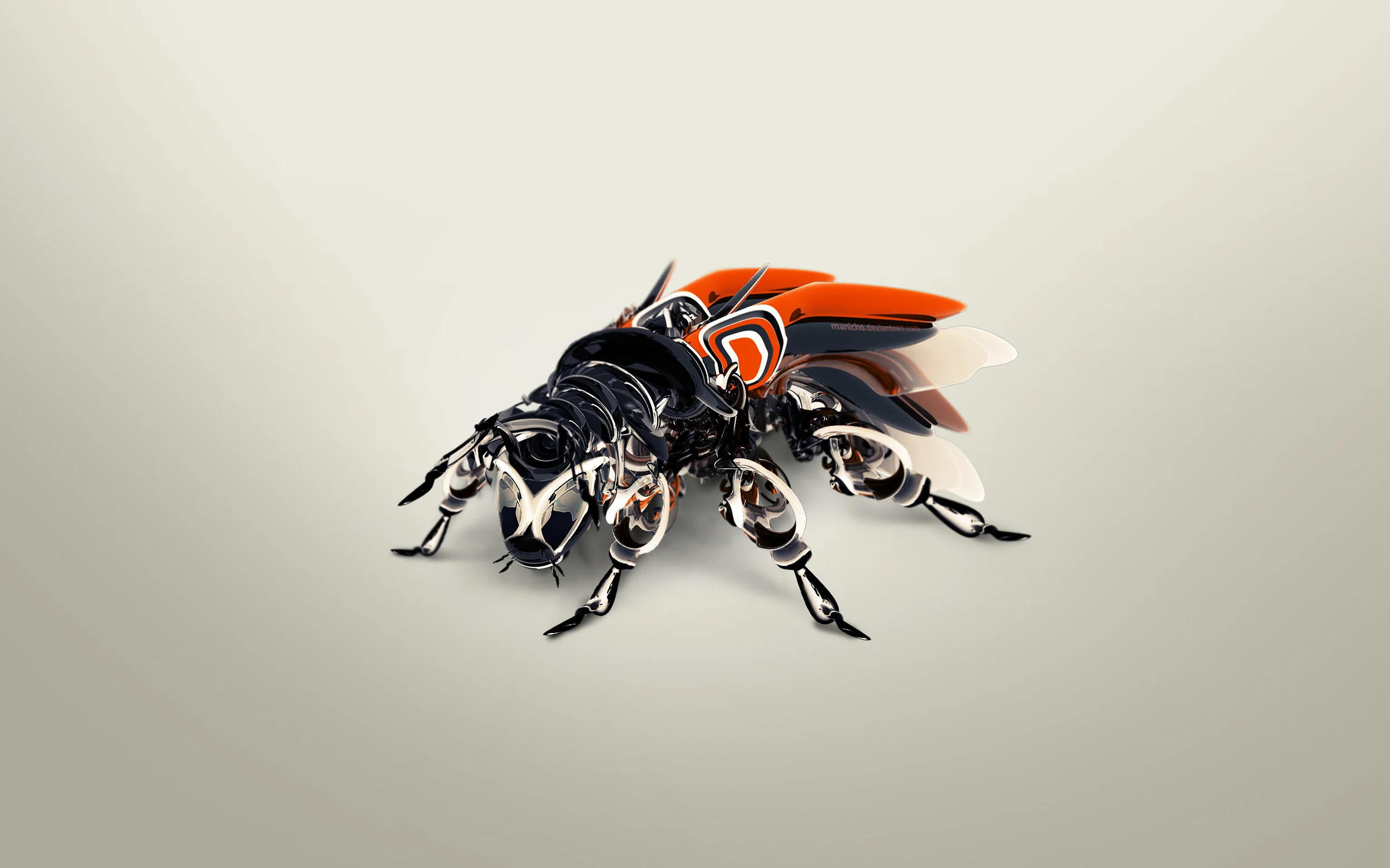 "Apoidea" — 2008. Digital illustration. Book cover for the novel of the same name, written by Douglas Thompson.