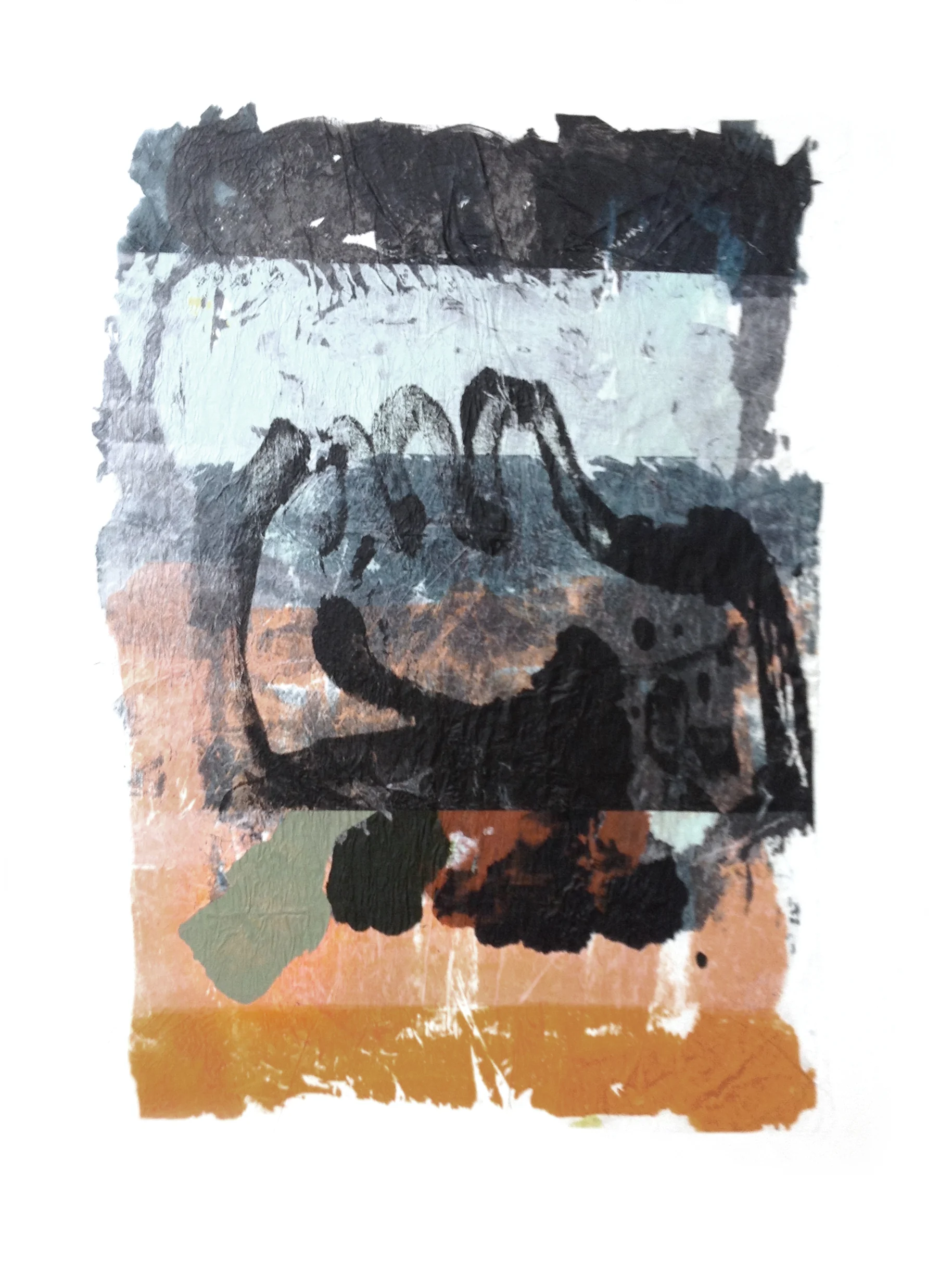  80 x 100 cm Acrylic on&nbsp;tissue paper mount on canvas 