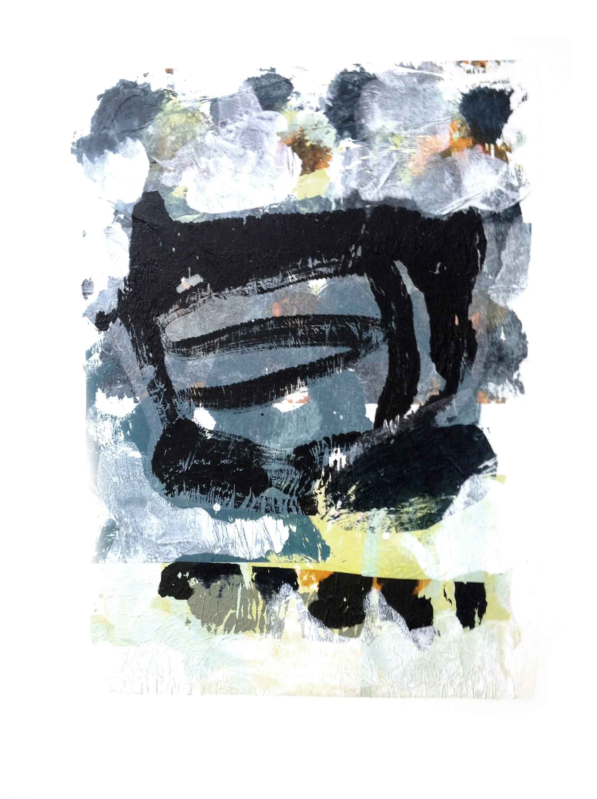  80 x 100 cm Acrylic on&nbsp;tissue paper mount on canvas 