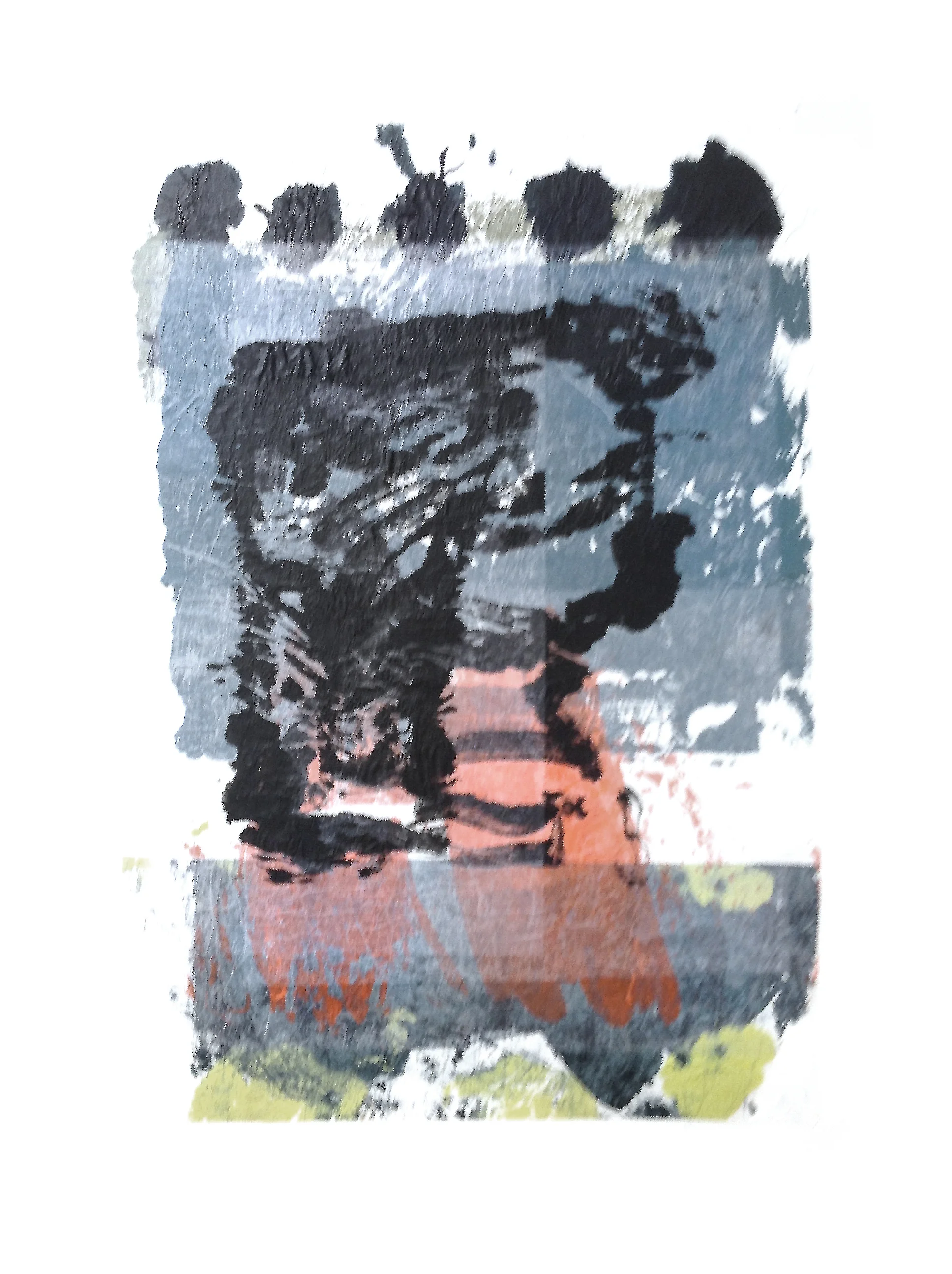  80 x 100 cm Acrylic on&nbsp;tissue paper mount on canvas 