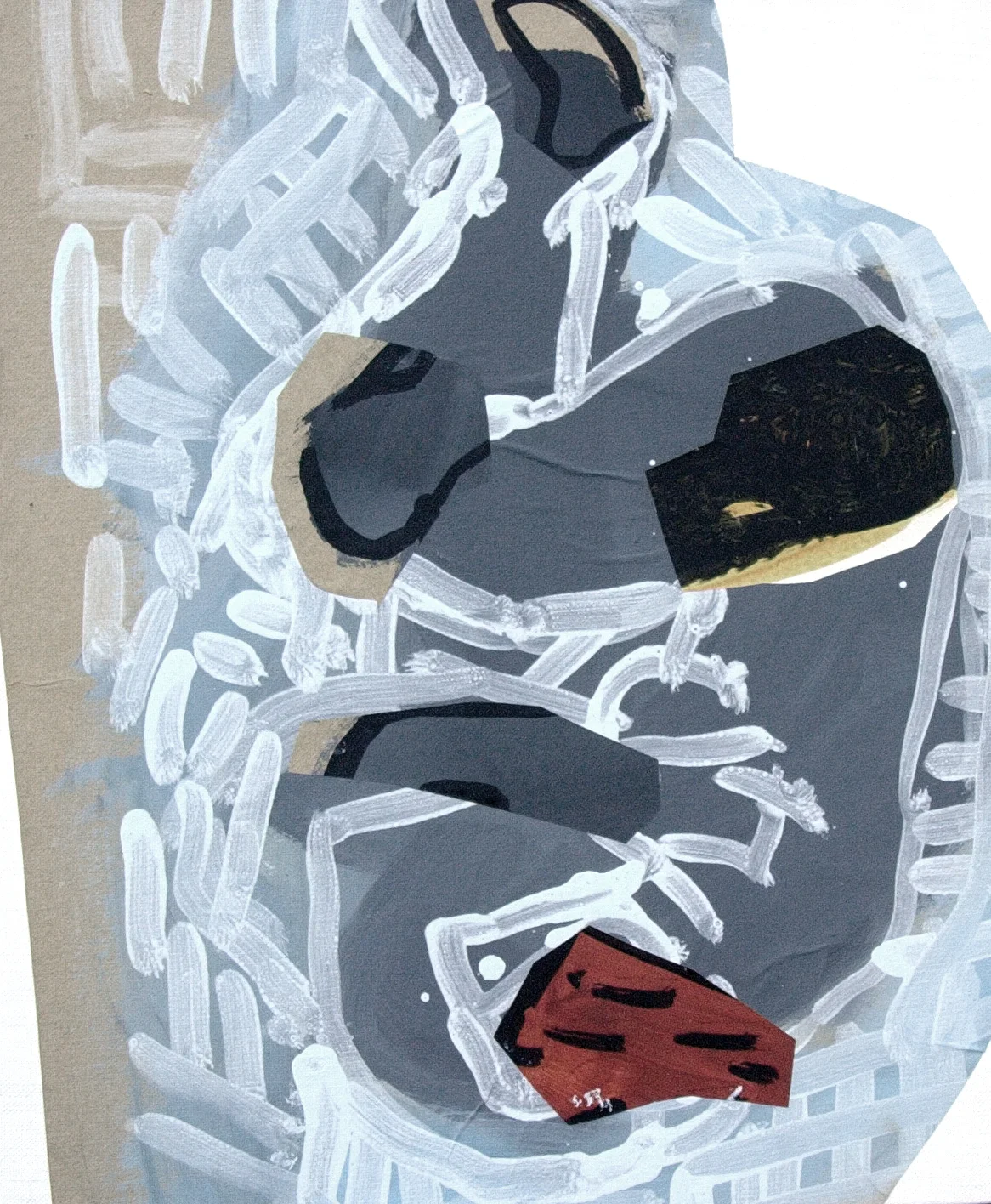  40 x 50 cm Acrylic on paper mount on canvas 