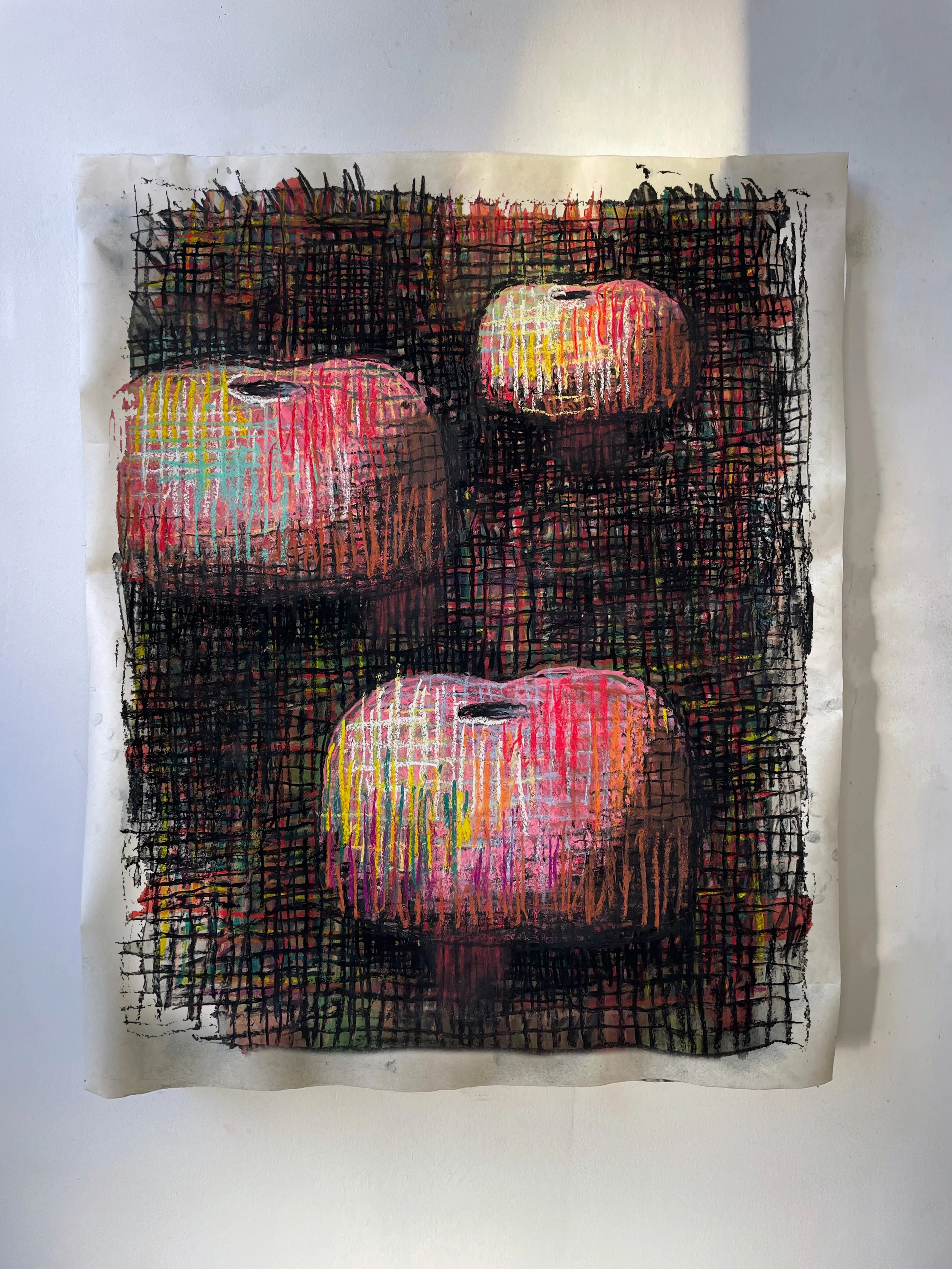 Crinoline 4 / Pastel sur papier Kozo - 80 x 100 cm