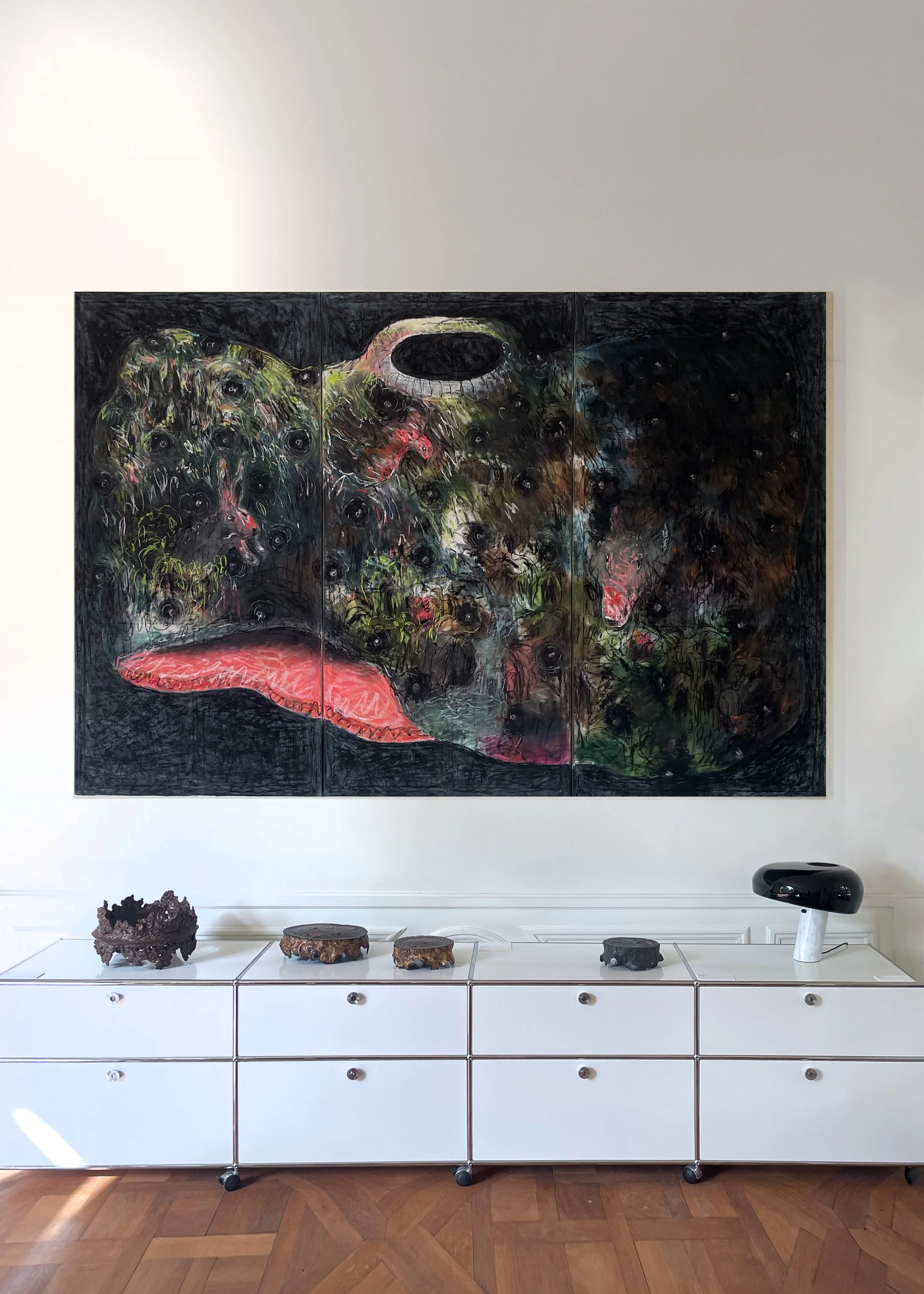Ménine, Songes / Pastel sur toile - 285×190 cm