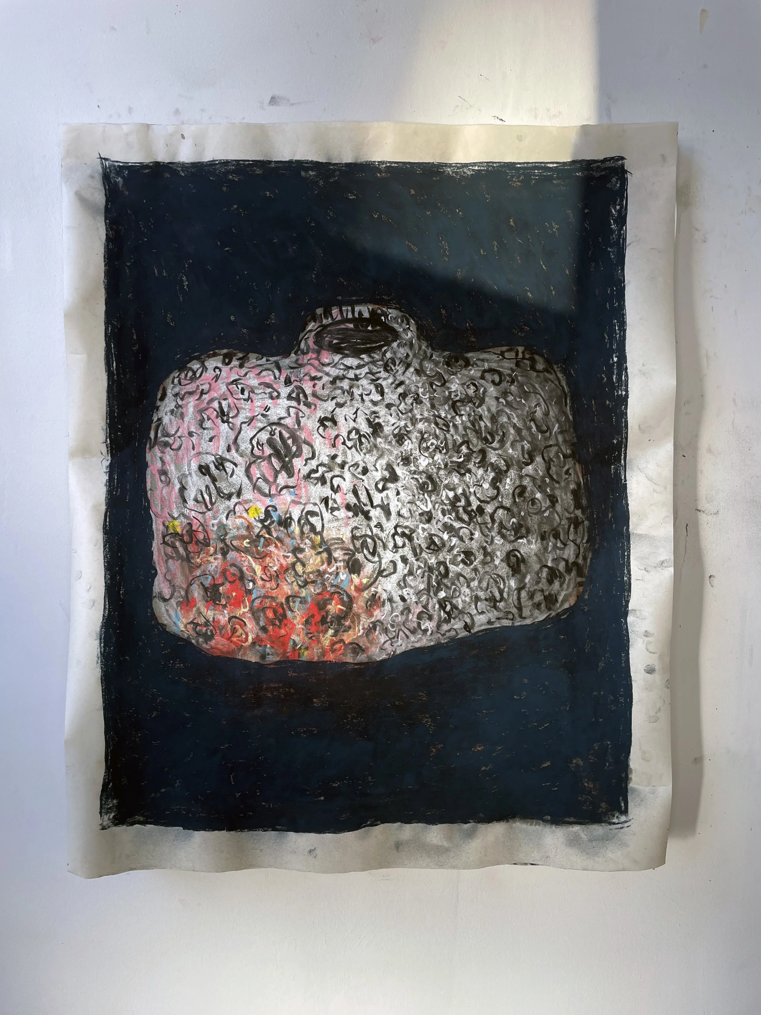 Crinoline 6 / Pastel sur papier Kozo - 80 x 100 cm
