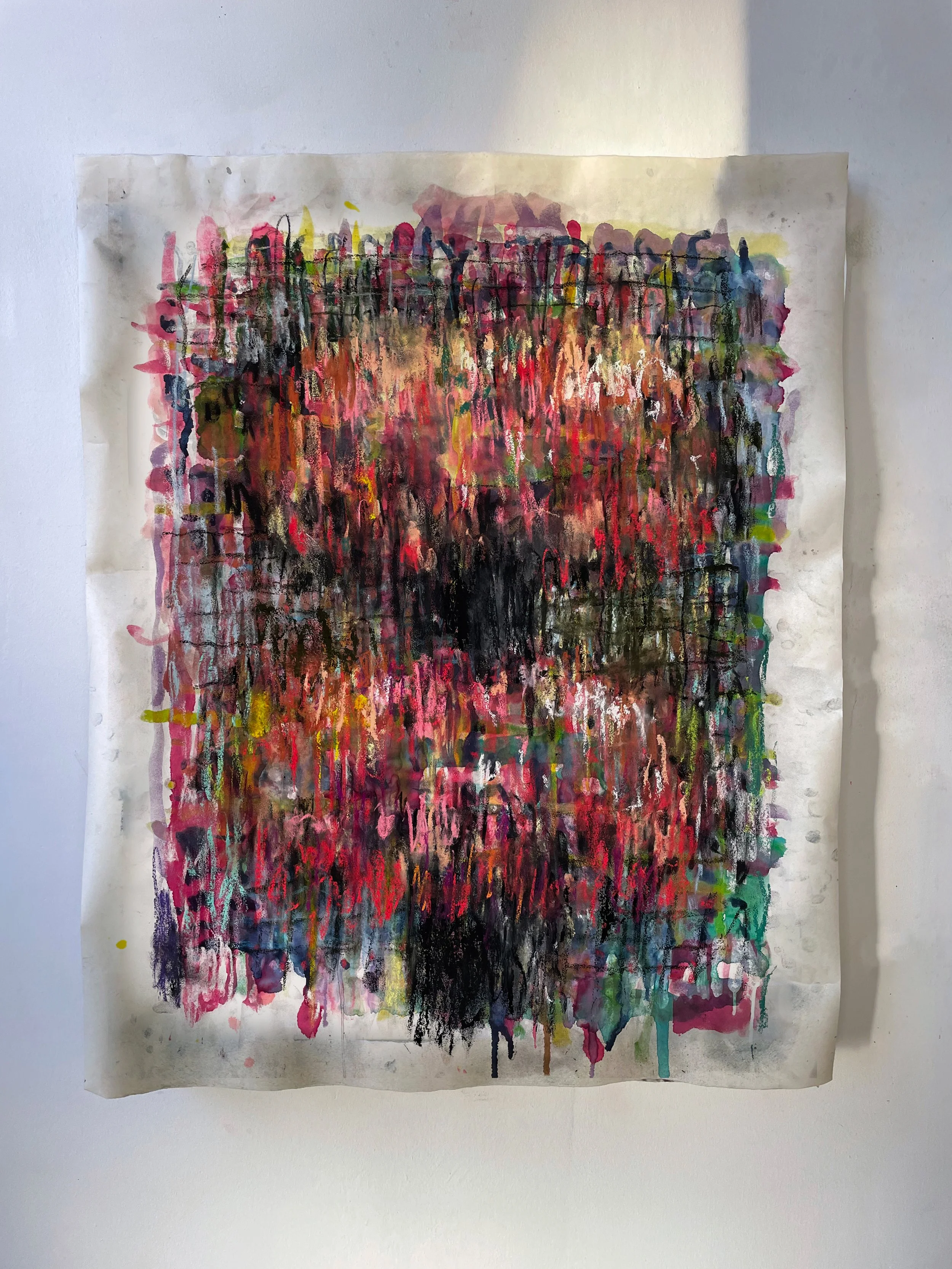 Crinoline 5 / Pastel sur papier Kozo - 80 x 100 cm