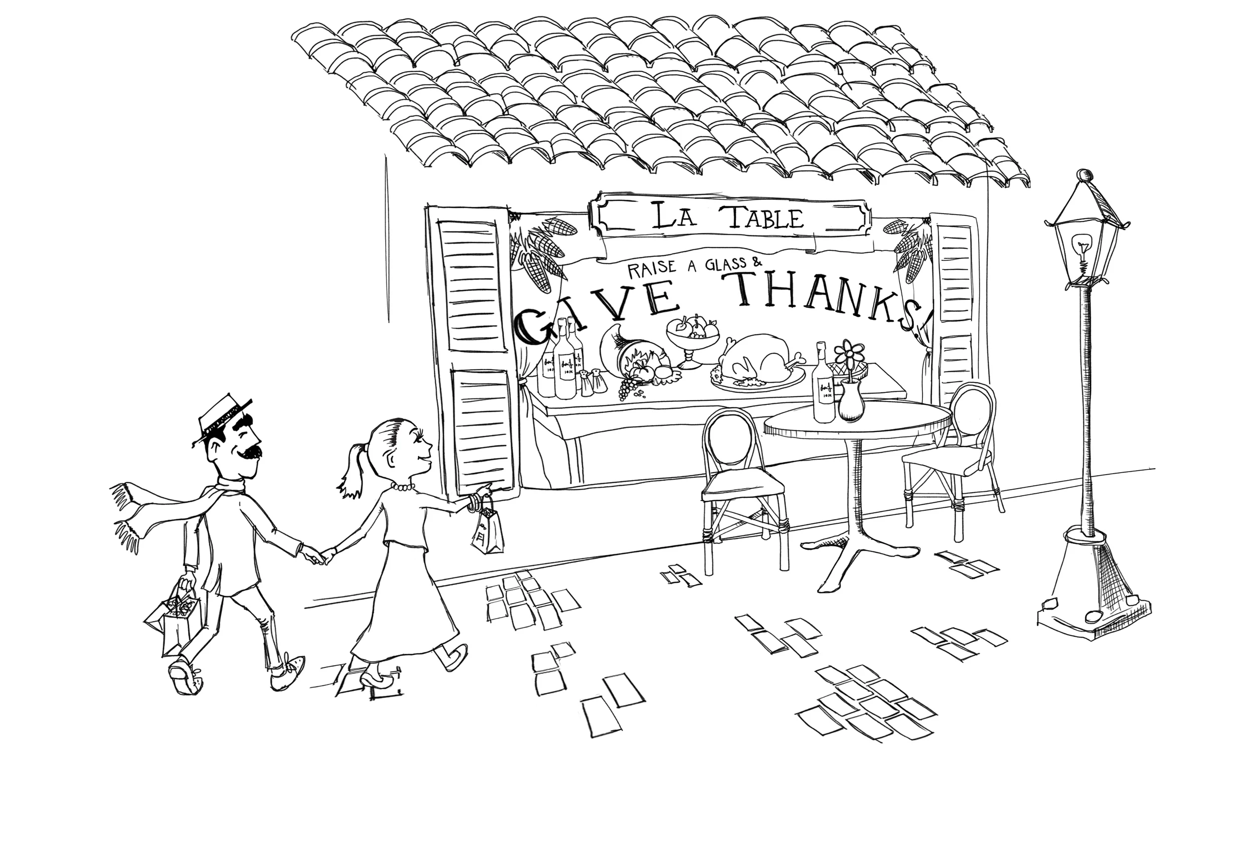 Thanksgiving postcard for Cultivate Wines