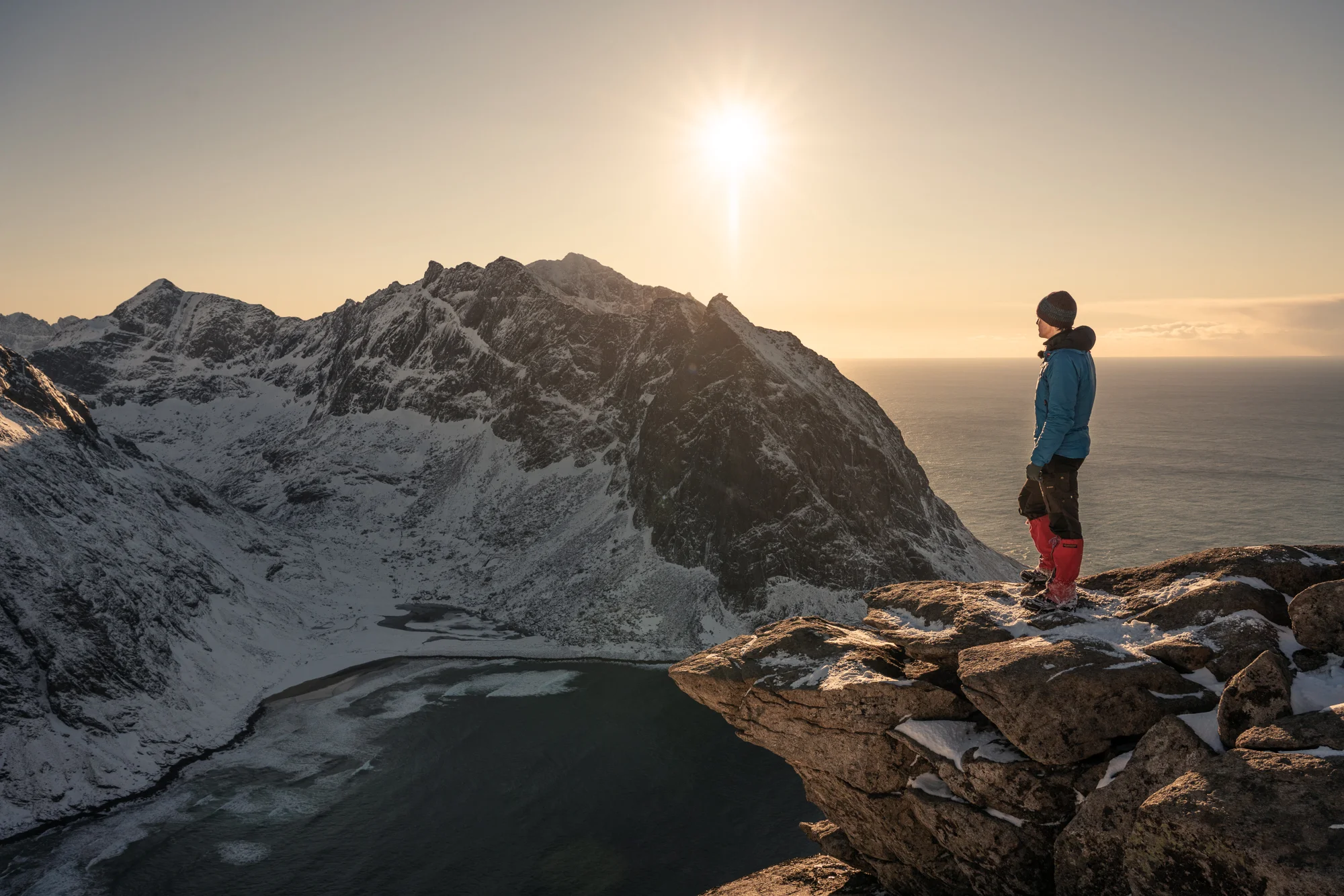 Blick vom Ryten auf Kvalvika