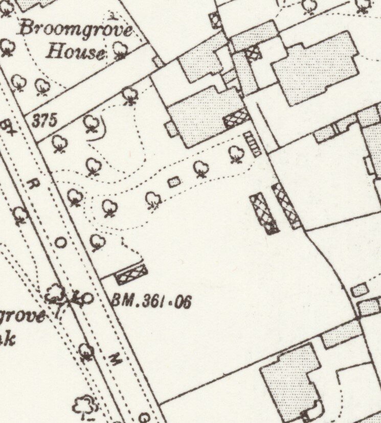 OS Map of Extent of Broomgrove Lodge - 1935