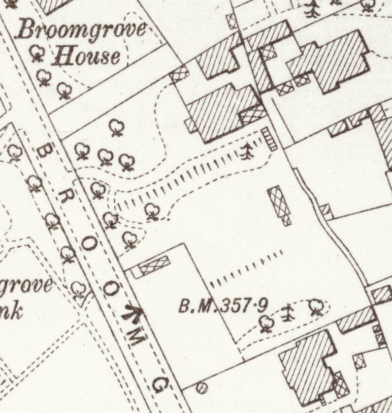 OS Map of Extent of Broomgrove Lodge - 1905