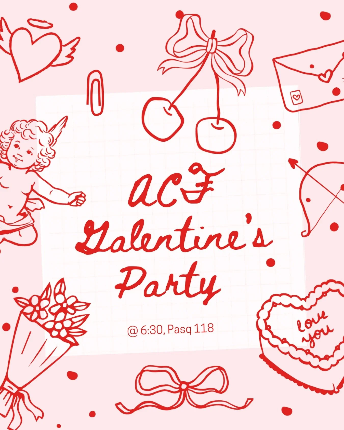 This Friday we will be hosting a GALentine&rsquo;s party in room 118, at pasq!! 💌
We will be making bible charms and painting covers for prayer/scripture art journals 🎨💞 
Along with arts and crafts, we will be providing snacks and drinks (valentin